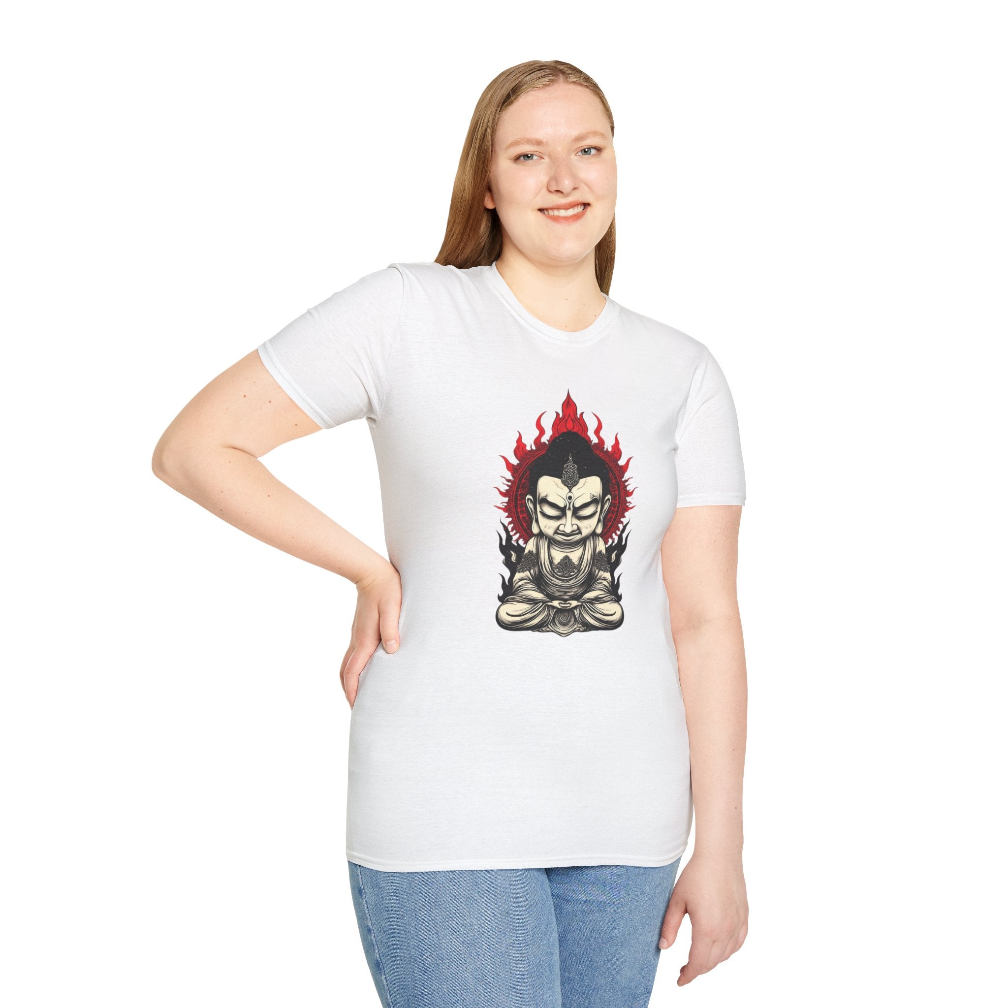 Buddha Flame T-Shirt — Meditative Buddha Graphic Tee