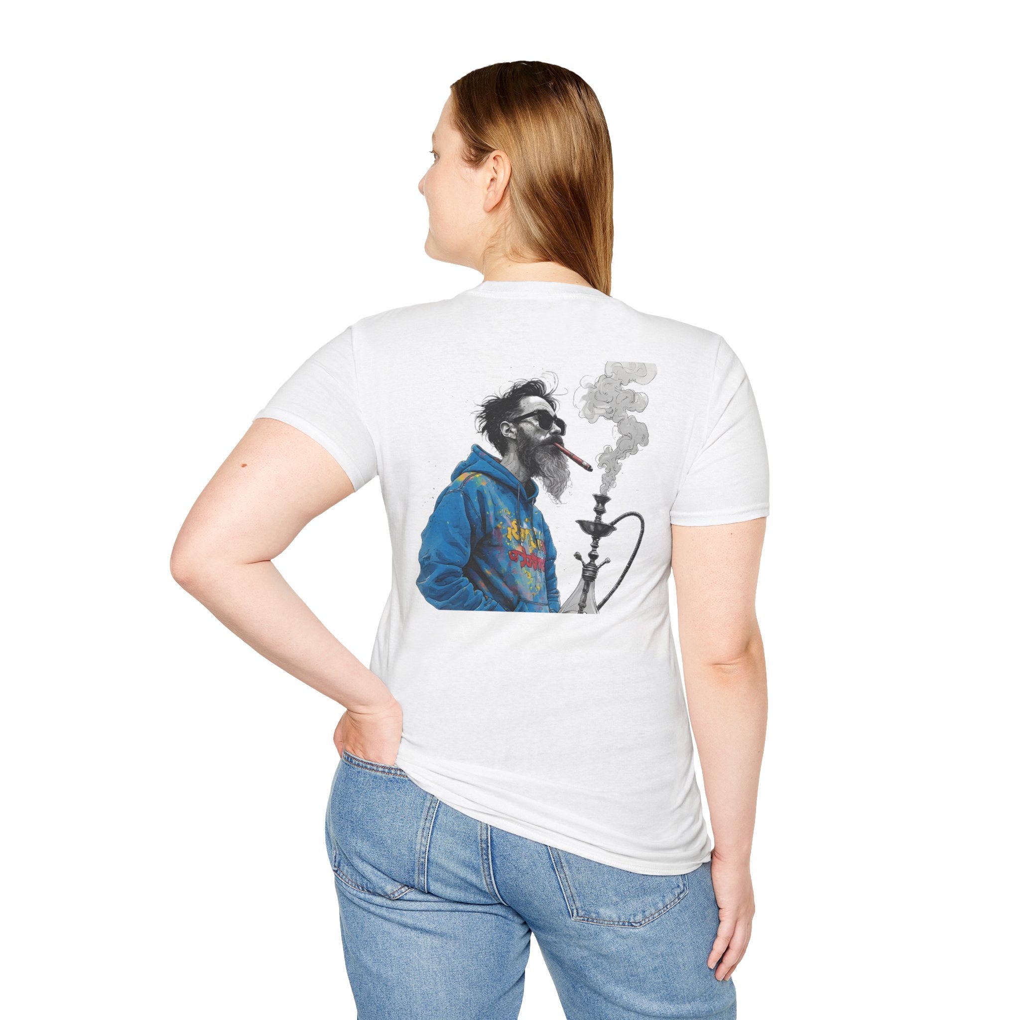 Hookah Beard Graphic T-Shirt — Chill Vape Lounge Vibe