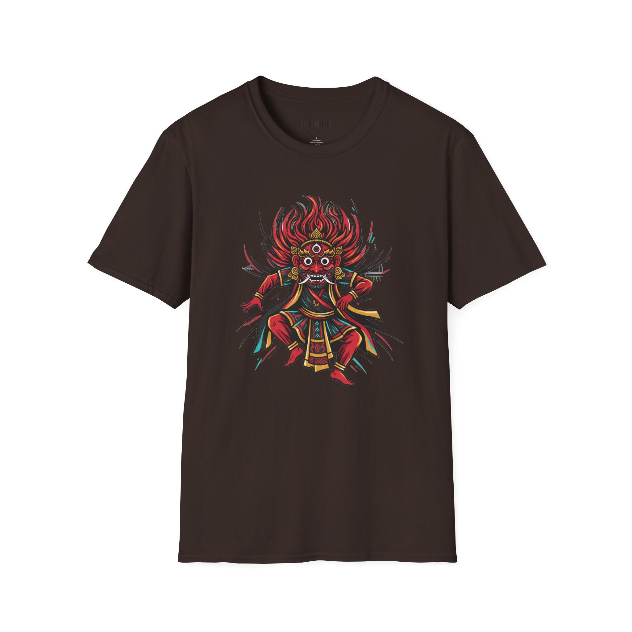 Balinese Barong Dance T-Shirt — Traditional Mythic Mask Graphic Tee