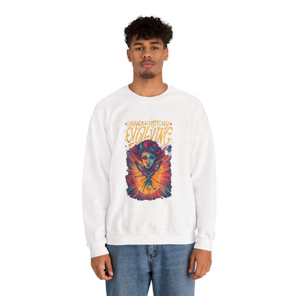 Evolving Butterfly Crewneck Sweatshirt — "Unafraid, Authentically Evolving" Inspirational Pullover
