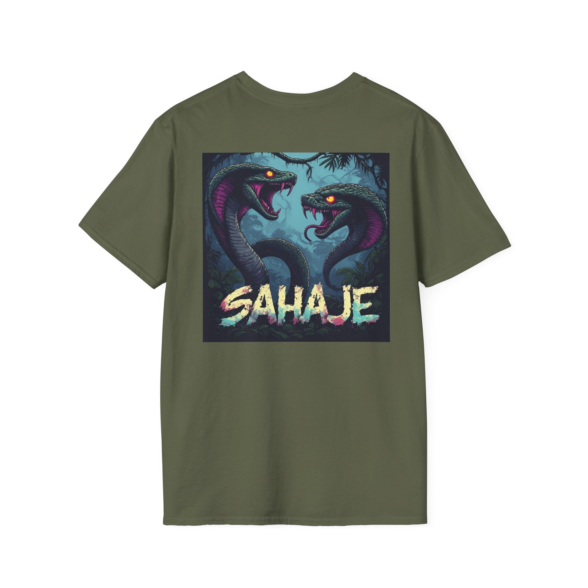 Two Cobra Snake T-Shirt – Fierce Serpent Power Graphic Tee, Edgy Streetwear Snake Shirt