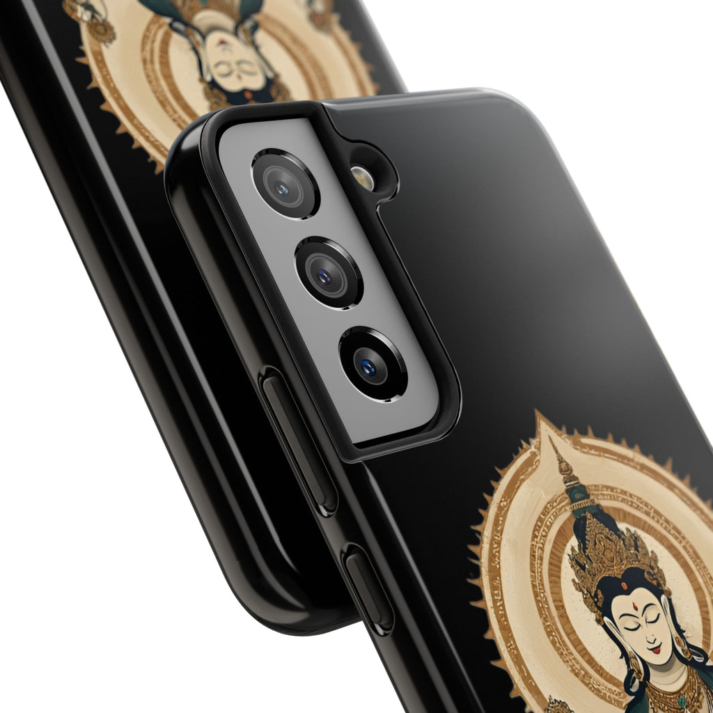 Bodhisattva Lotus Tough Phone Case — Protective Buddhist Meditation Phone Cover