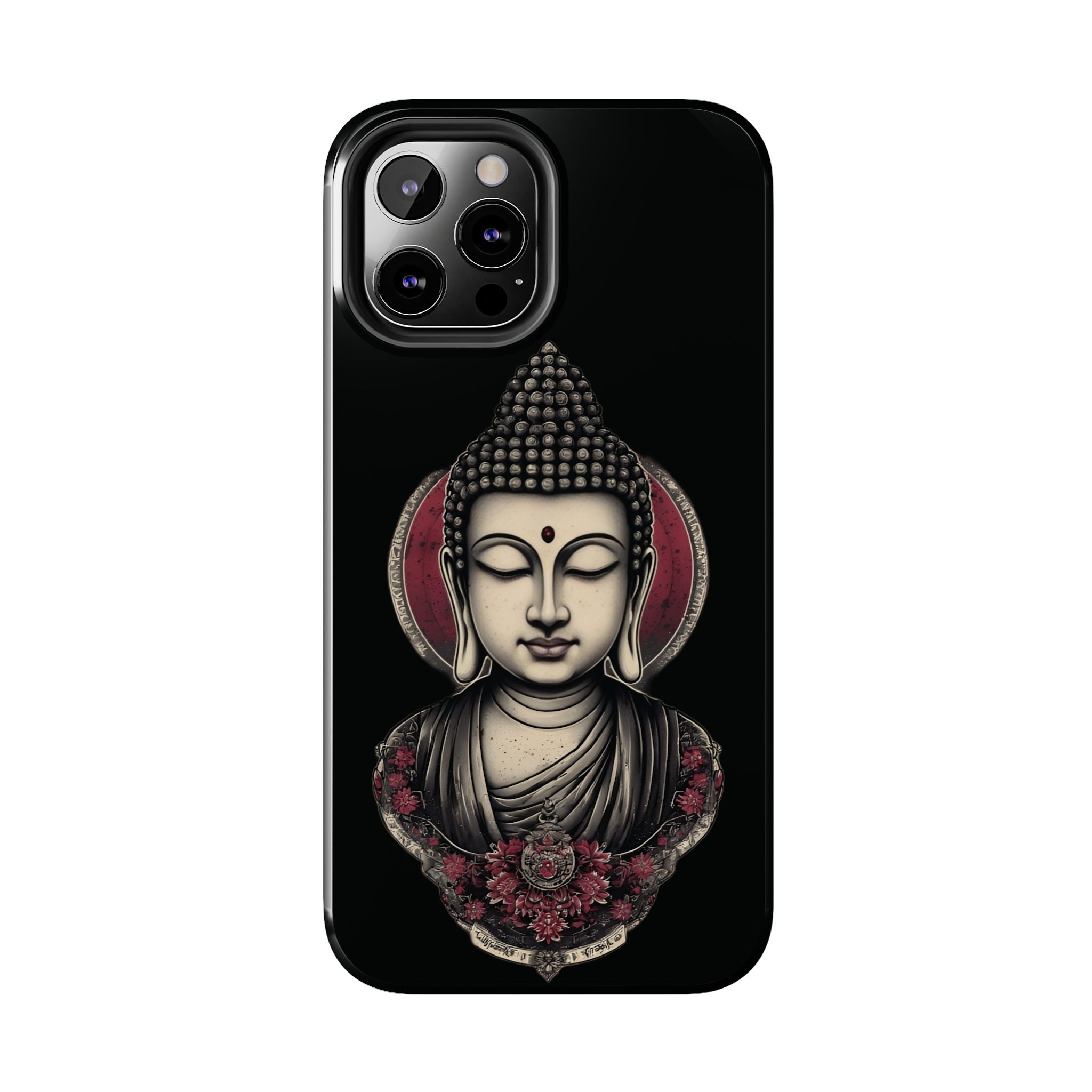 Buddha Floral Tough Phone Case — Protective Spiritual Phone Cover