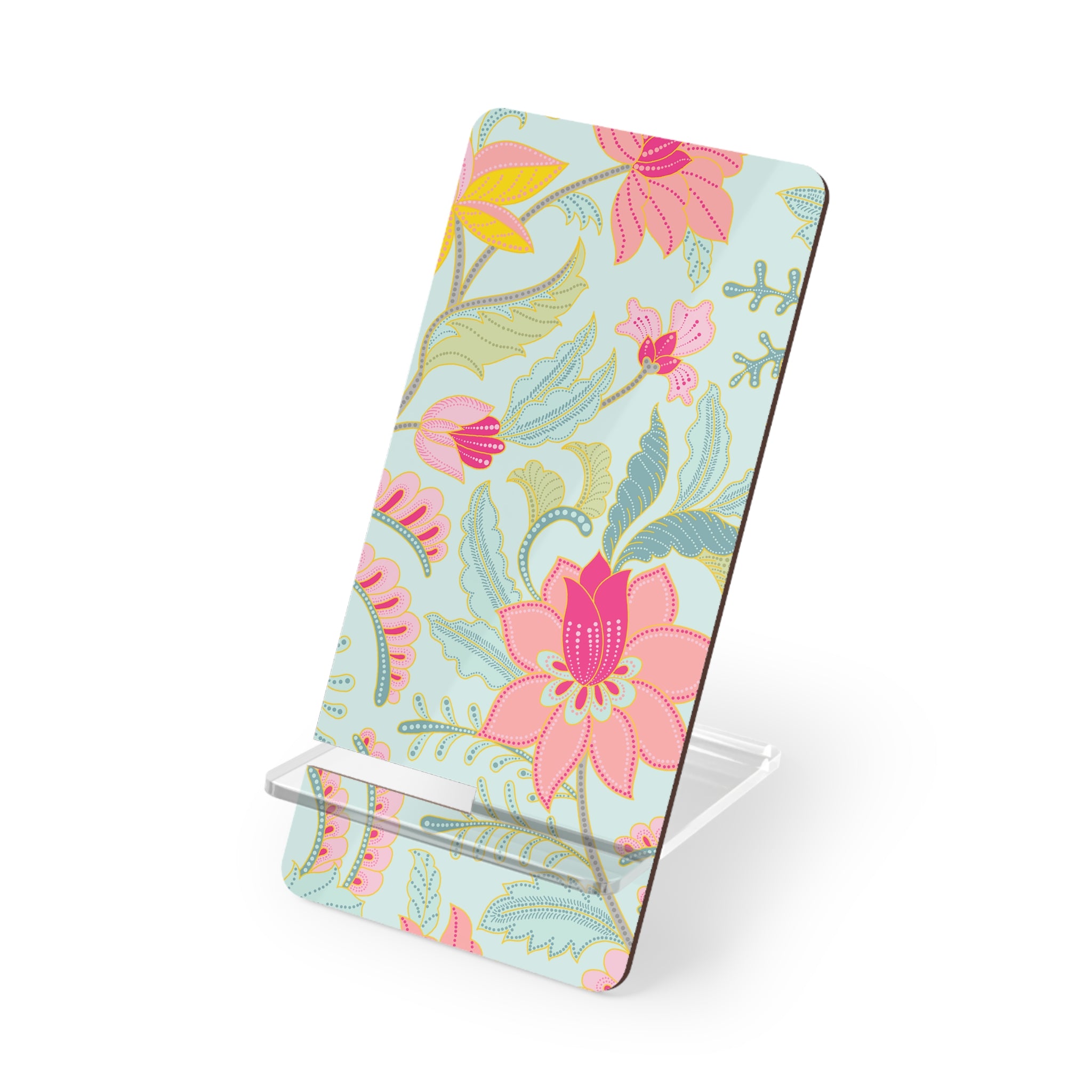 Mobile Phone Stand, Decorative Phone Holder, Floral Smartphone Display, Desk Organizer for Home Office, Gift for Her