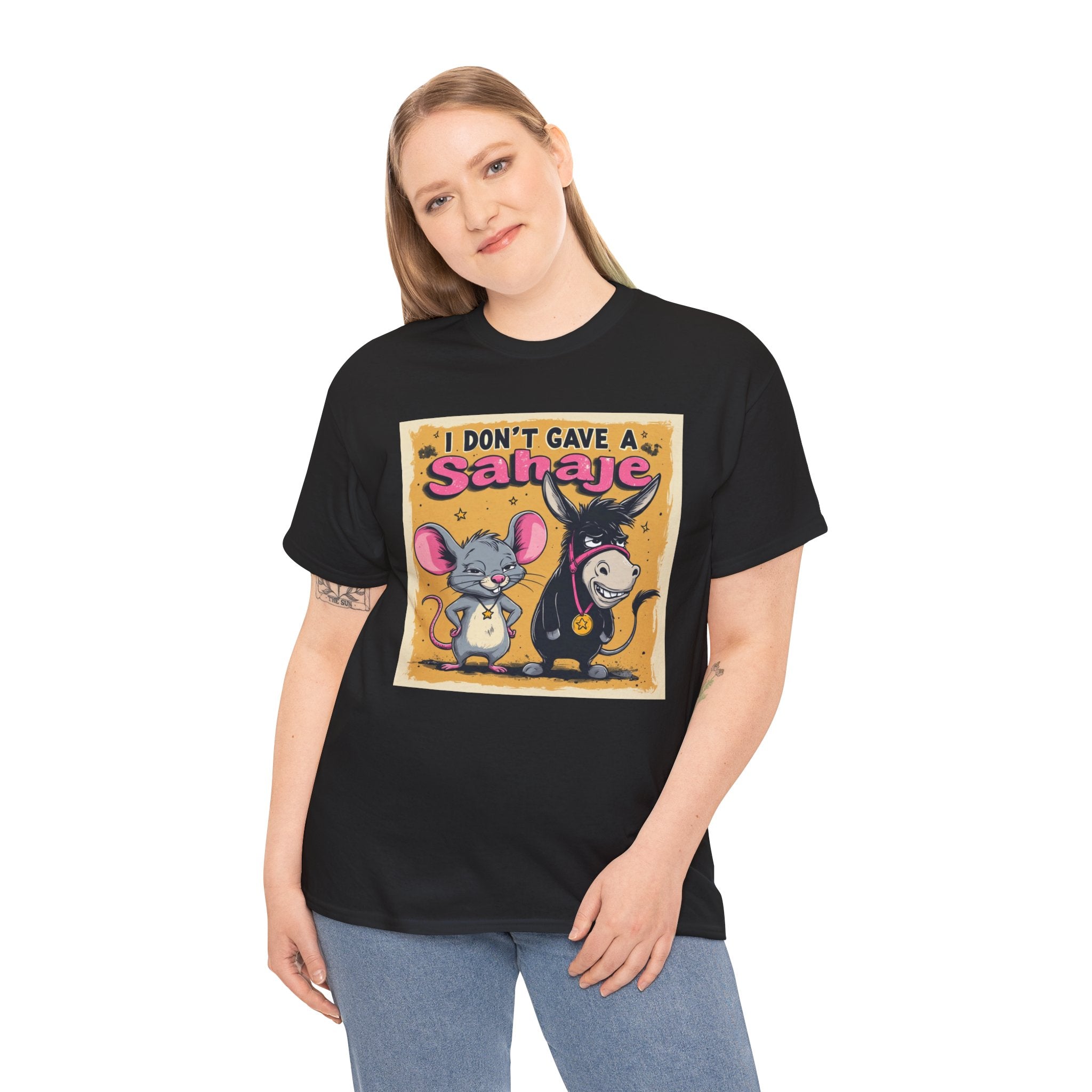 I Don't Give A Snair! Tee — Funny Mouse & Cat Graphic T-Shirt
