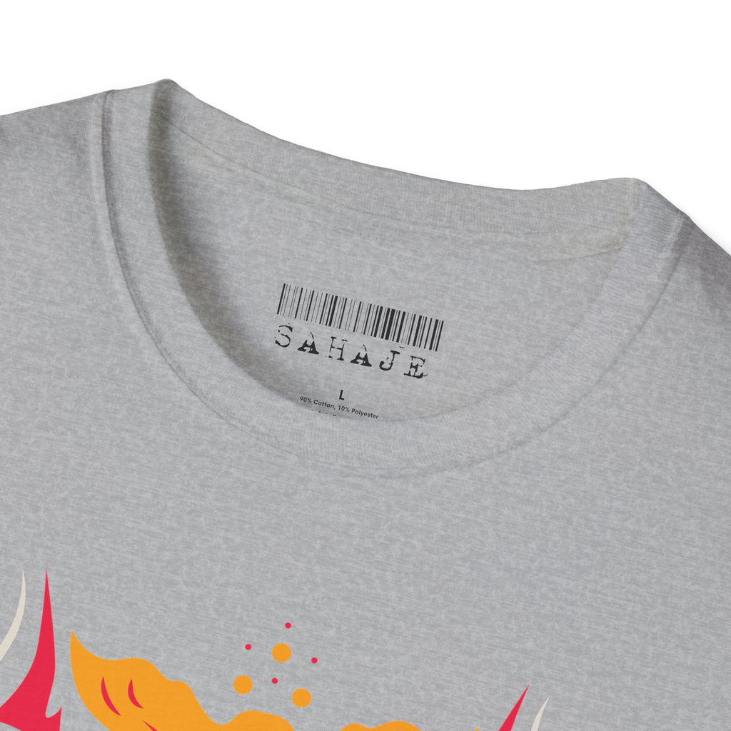 Sahaje Floral Snake Graphic T‑Shirt — Colorful Botanical Serpent Tee