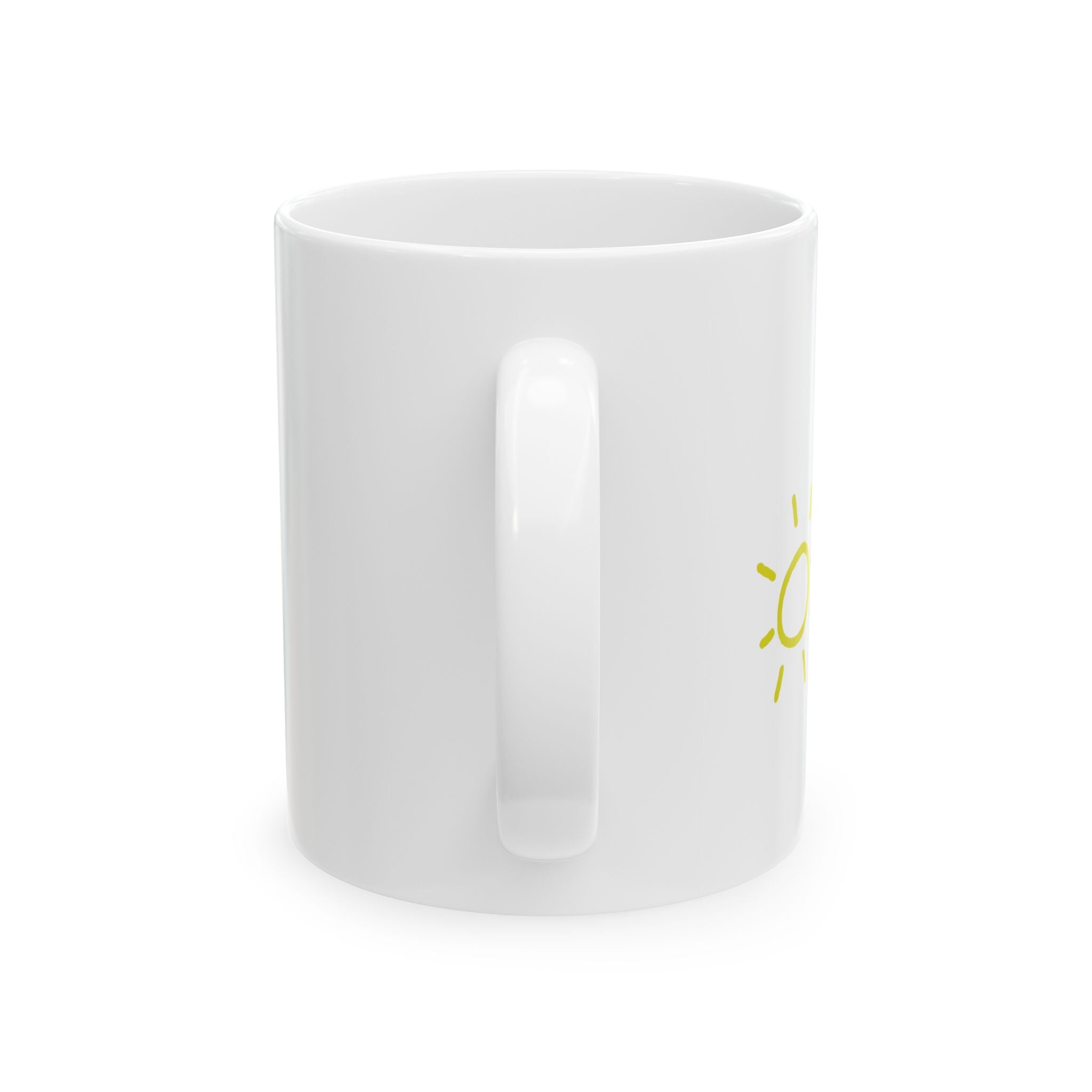 Brighten Your Day Ceramic Mug - Inspirational Coffee Cup, Motivational Drinkware, Gift for Friends, Office Mug, Cute Kitchenware