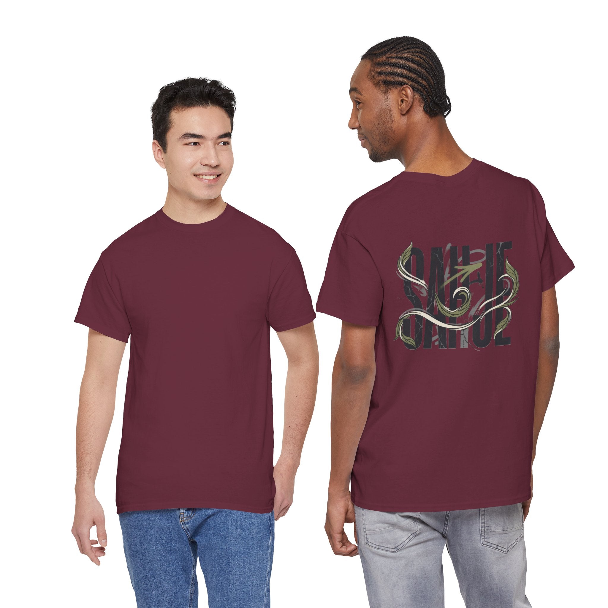Graphic Tee — 'Savage' Typography with Snake Accent
