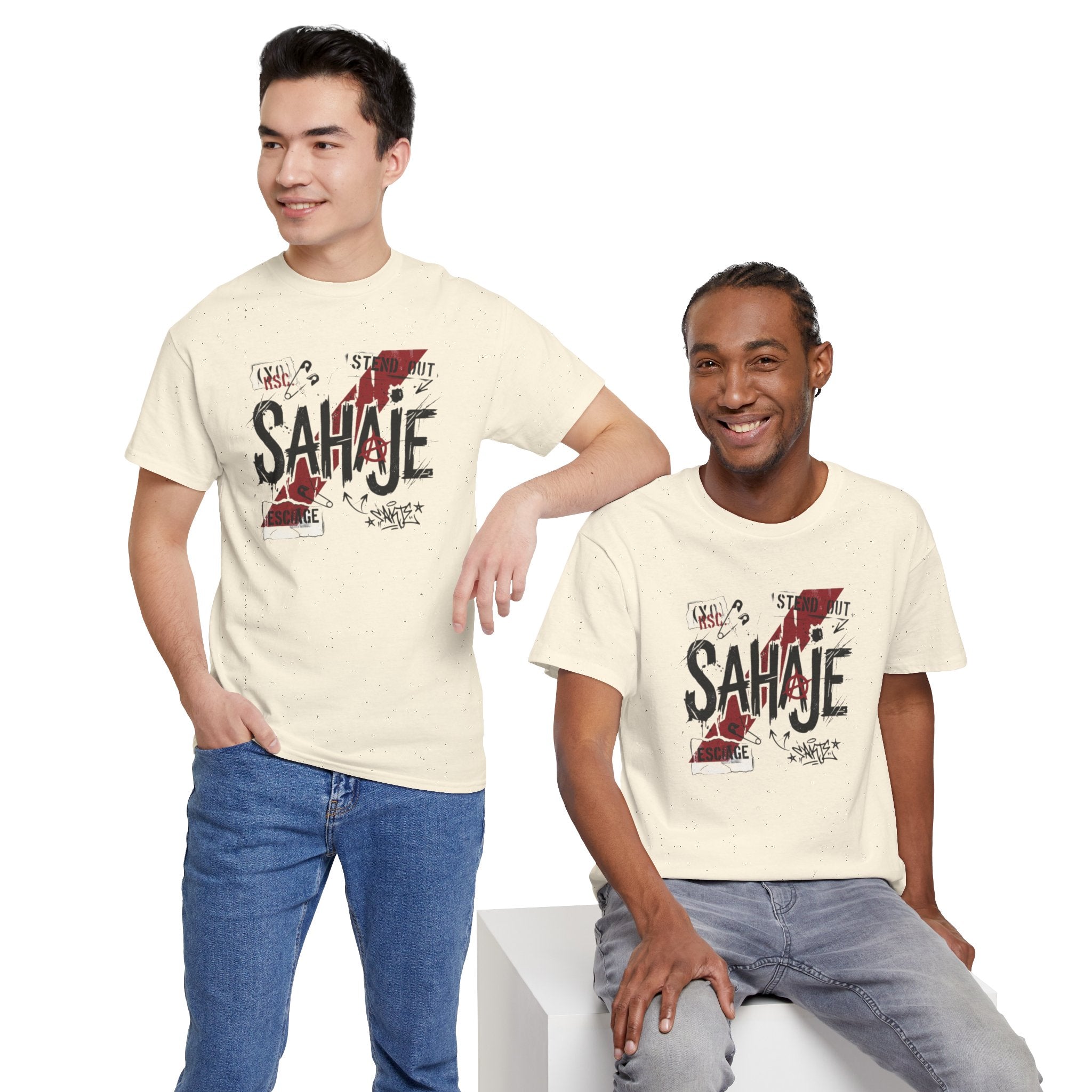 Sahaje Graphic Tee — Street Art Urban Casual T-Shirt