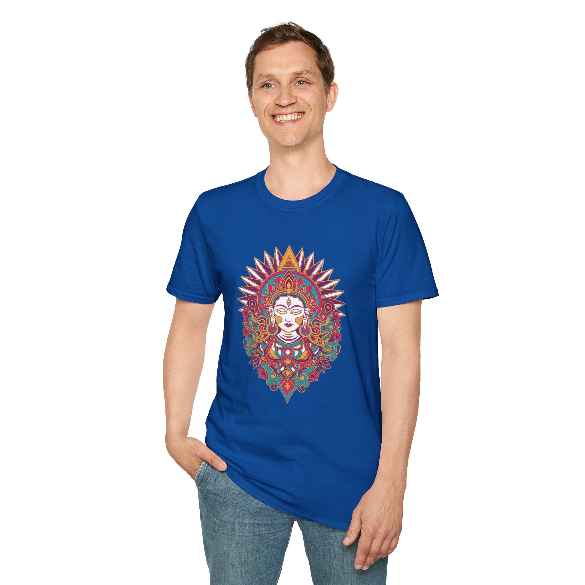 Mystic Goddess Mandala T-Shirt — Colorful Boho Spiritual Tee