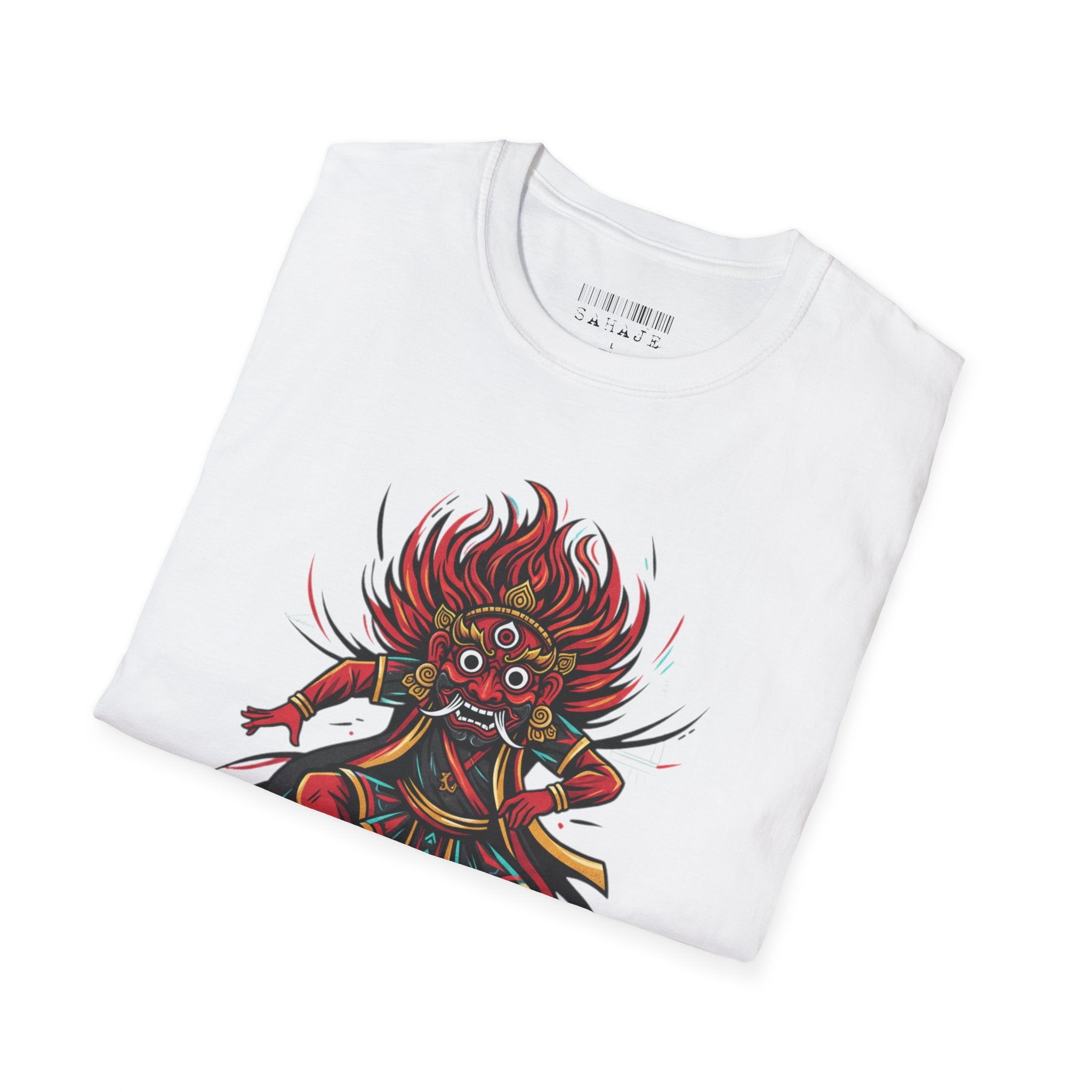 Balinese Barong Dance T-Shirt — Traditional Mythic Mask Graphic Tee