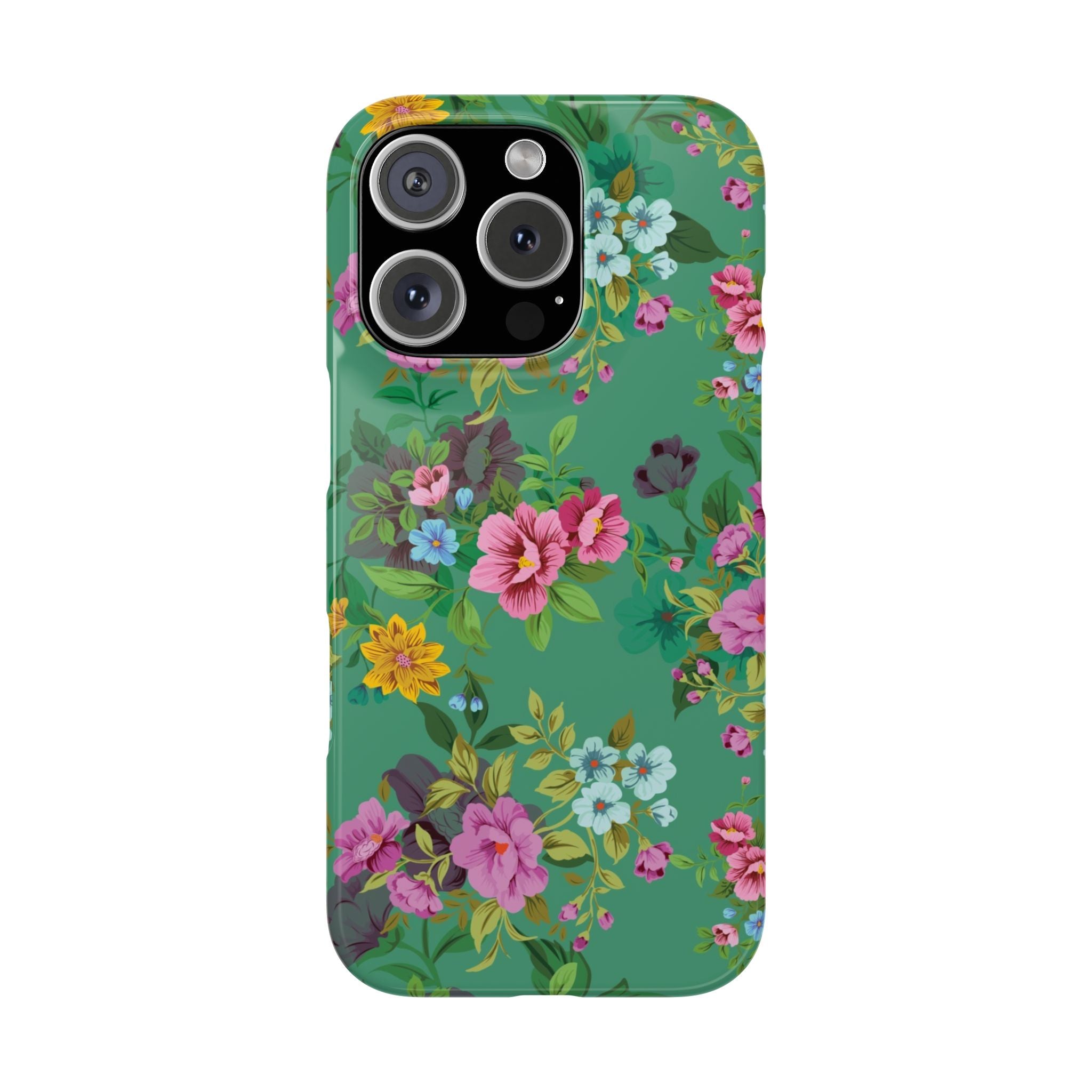 Floral Slim Phone Case - Cute Botanical Design, Gift for Spring, Nature Lovers, Customizable Phone Cover, Trendy Accessories, Flower Power