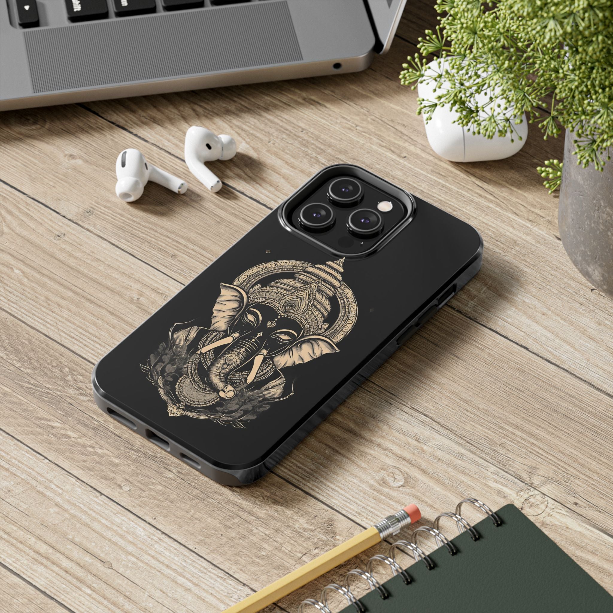 Ganesha Tough Phone Case — Protective Hindu Elephant Design