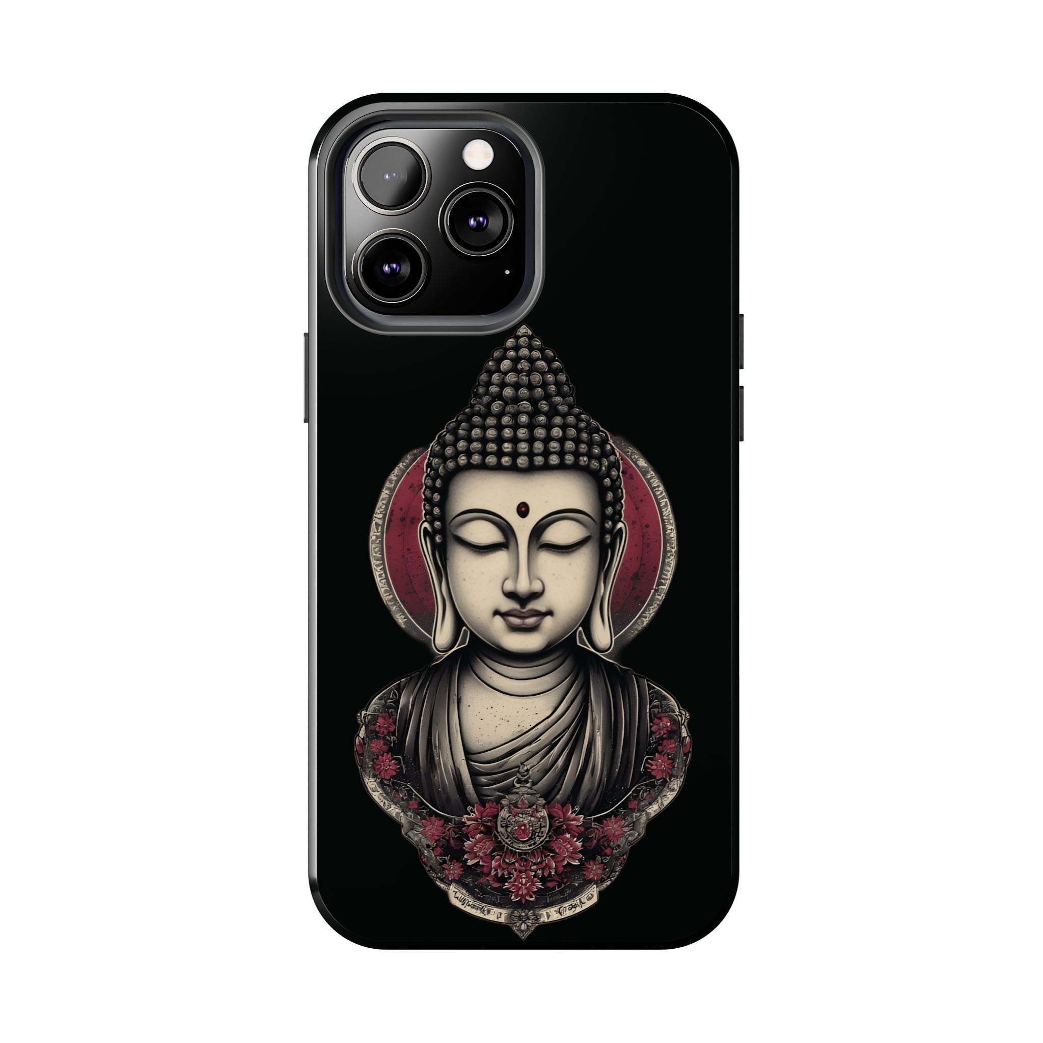 Buddha Floral Tough Phone Case — Protective Spiritual Phone Cover