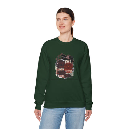 Crewneck Sweatshirt — Vintage Camper Roadtrip Illustration ("Where's Every Place I’ve Been, and Every Place I’m Going")