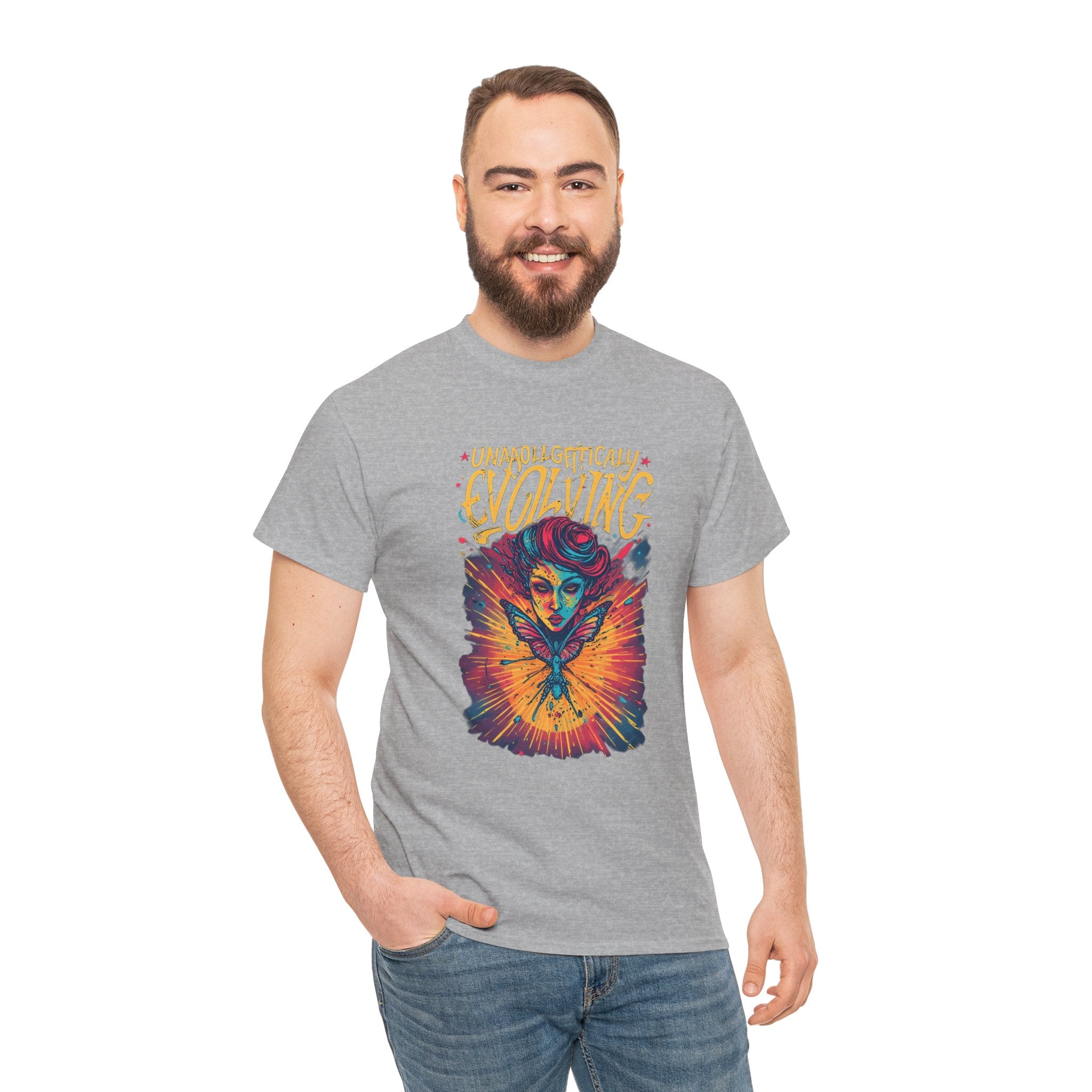 Evolving Alien Graphic Tee — "Unnaturally Evolving" Sci‑Fi Art T-Shirt