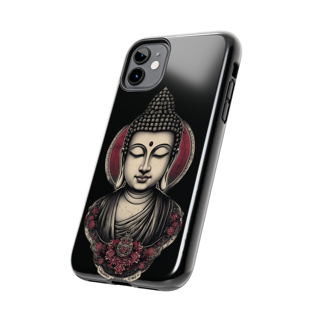 Buddha Floral Tough Phone Case — Protective Spiritual Phone Cover