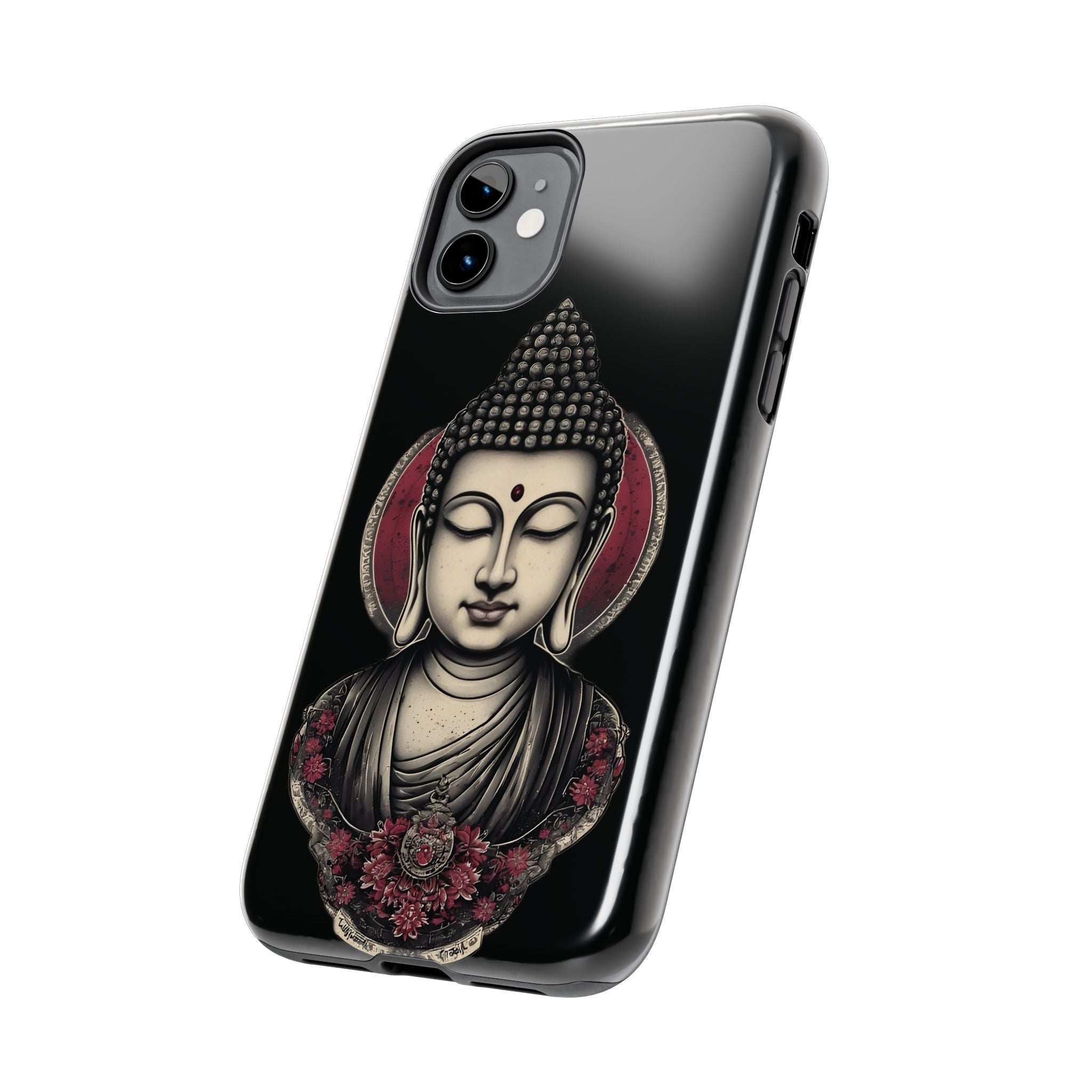 Buddha Floral Tough Phone Case — Protective Spiritual Phone Cover