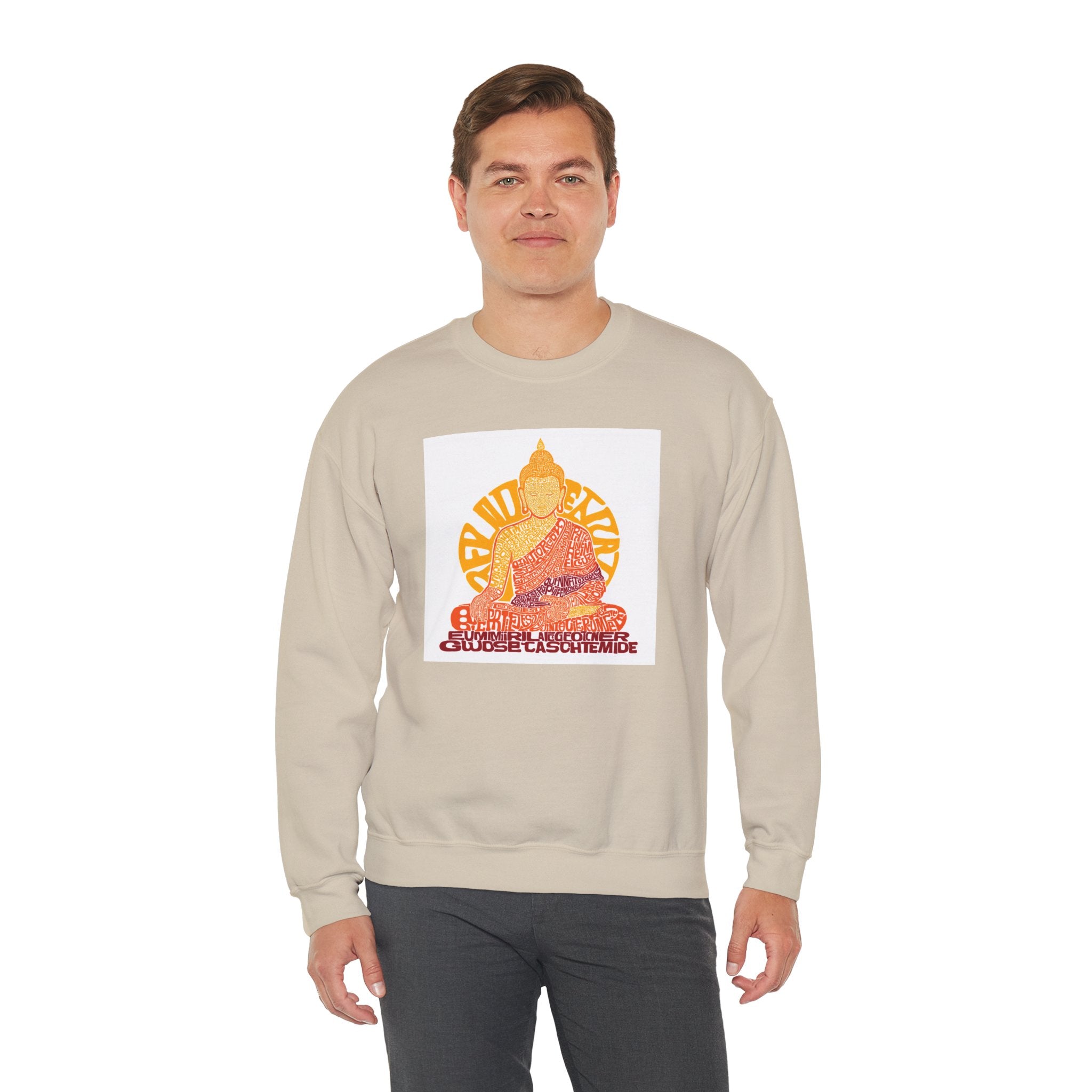 Buddha Graphic Sweatshirt — "Choose Compassion" Meditation Crewneck