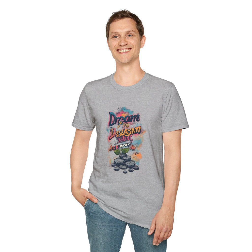 Dream Big Hustle Tee — "Dream, Perform, And Grow" Motivational Graphic T-Shirt