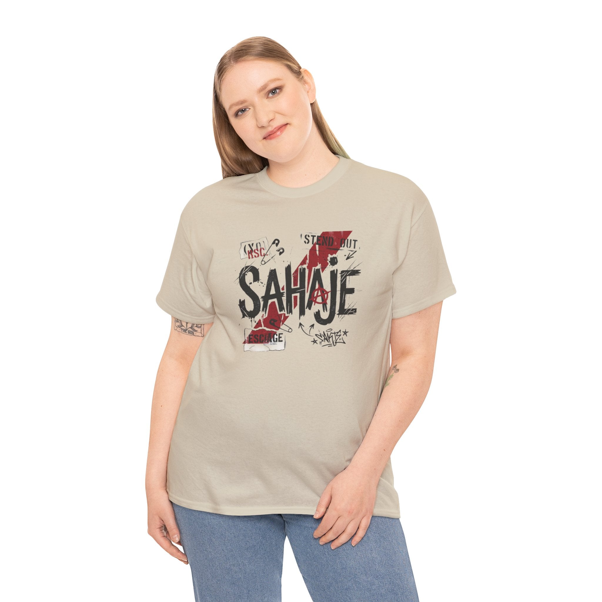 Sahaje Graphic Tee — Street Art Urban Casual T-Shirt