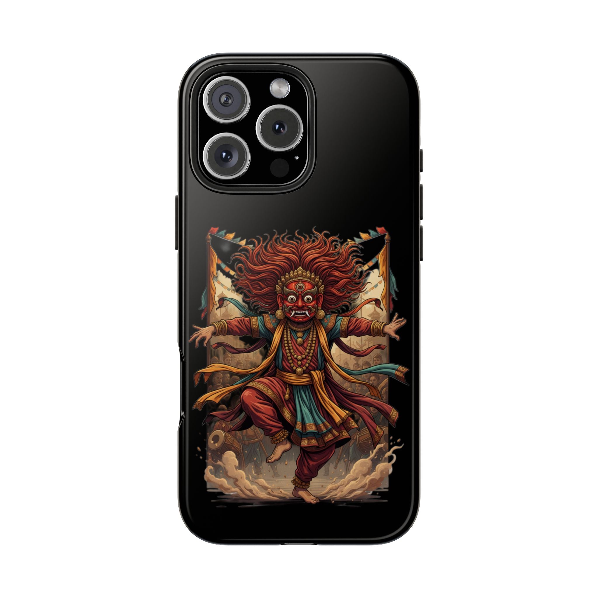 Tibetan Demon Dance Tough Phone Case — Bold Mythic Protective Cover