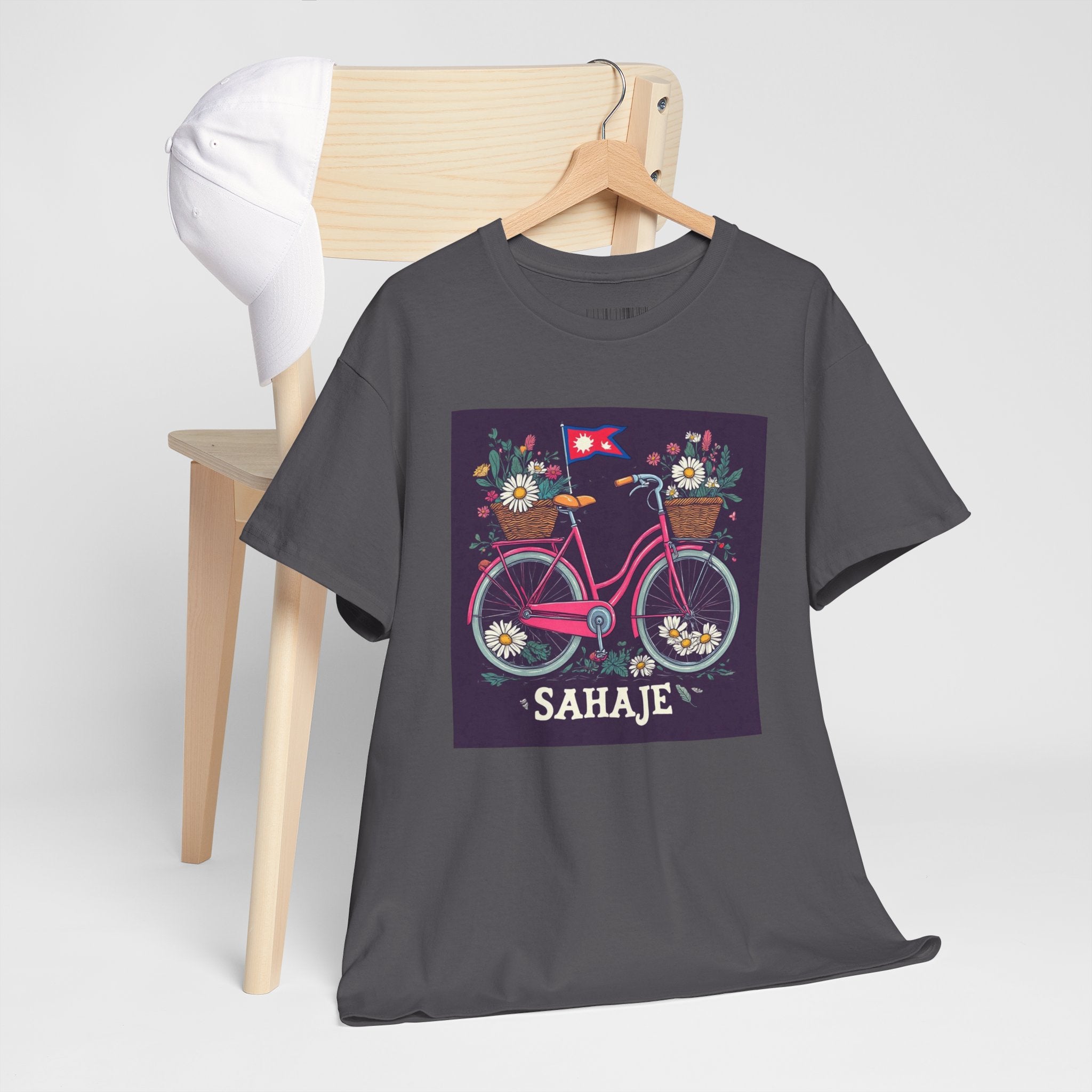 Sahaje Floral Bicycle T‑Shirt