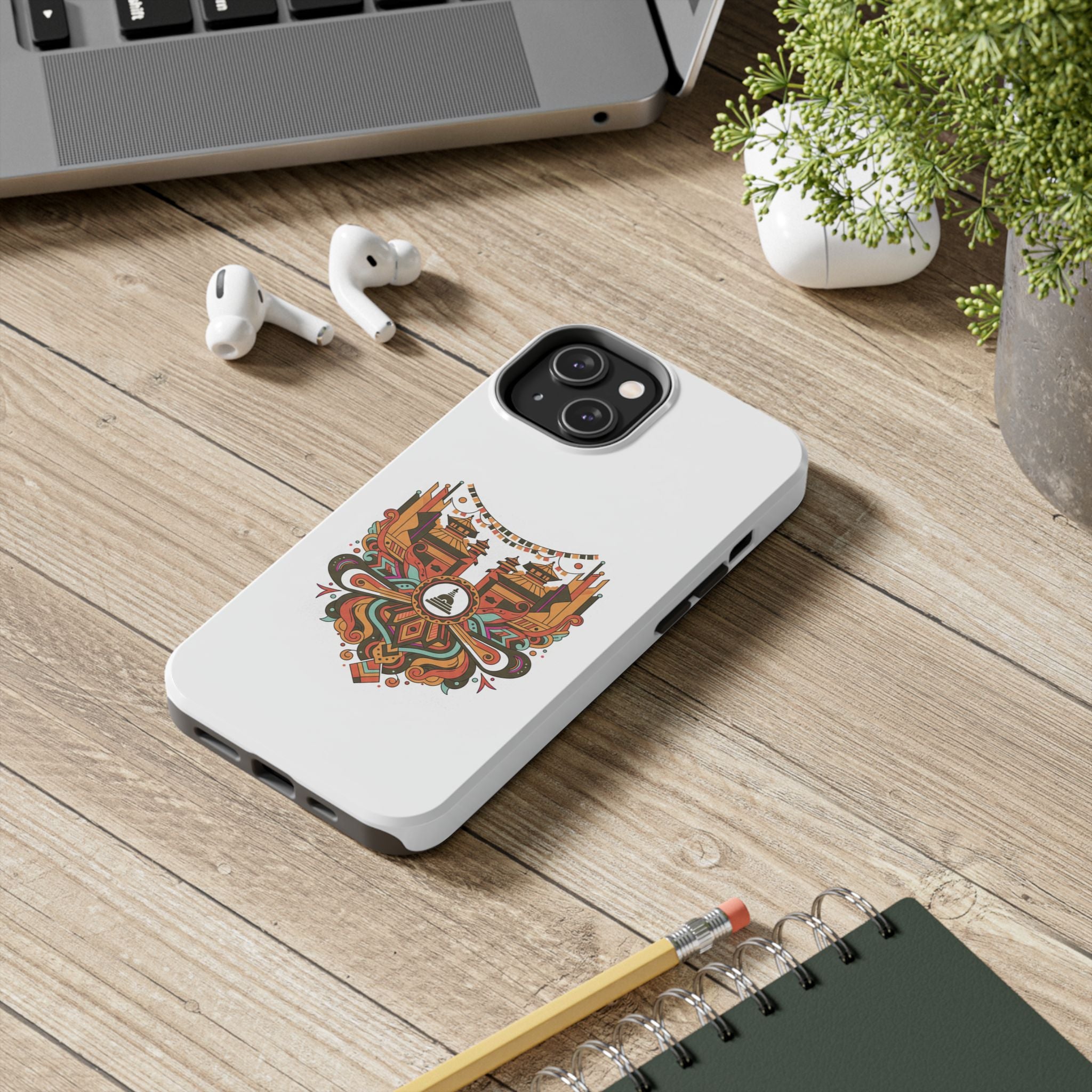 Tough Phone Case — Vintage Temple Mandala Design