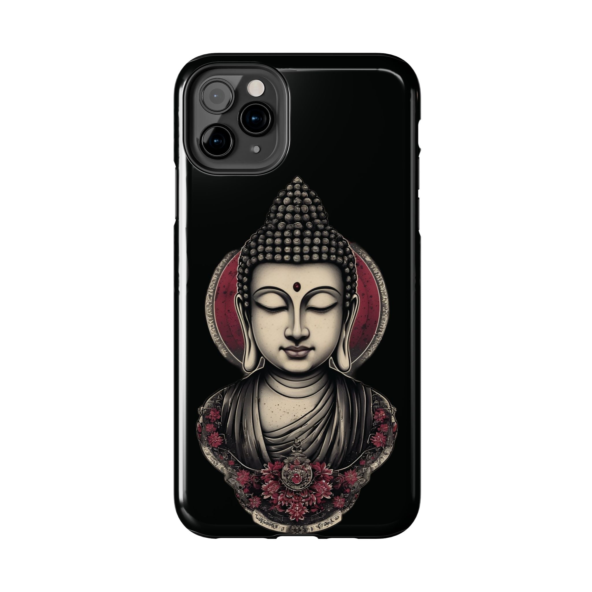 Buddha Floral Tough Phone Case — Protective Spiritual Phone Cover