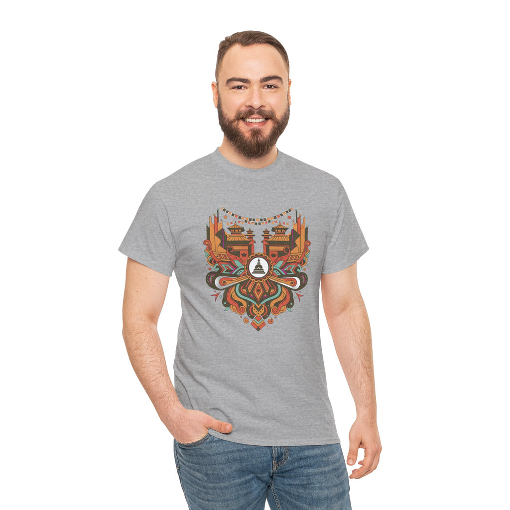 Mandala Cityscape Tee — Boho Urban Art Graphic T-Shirt