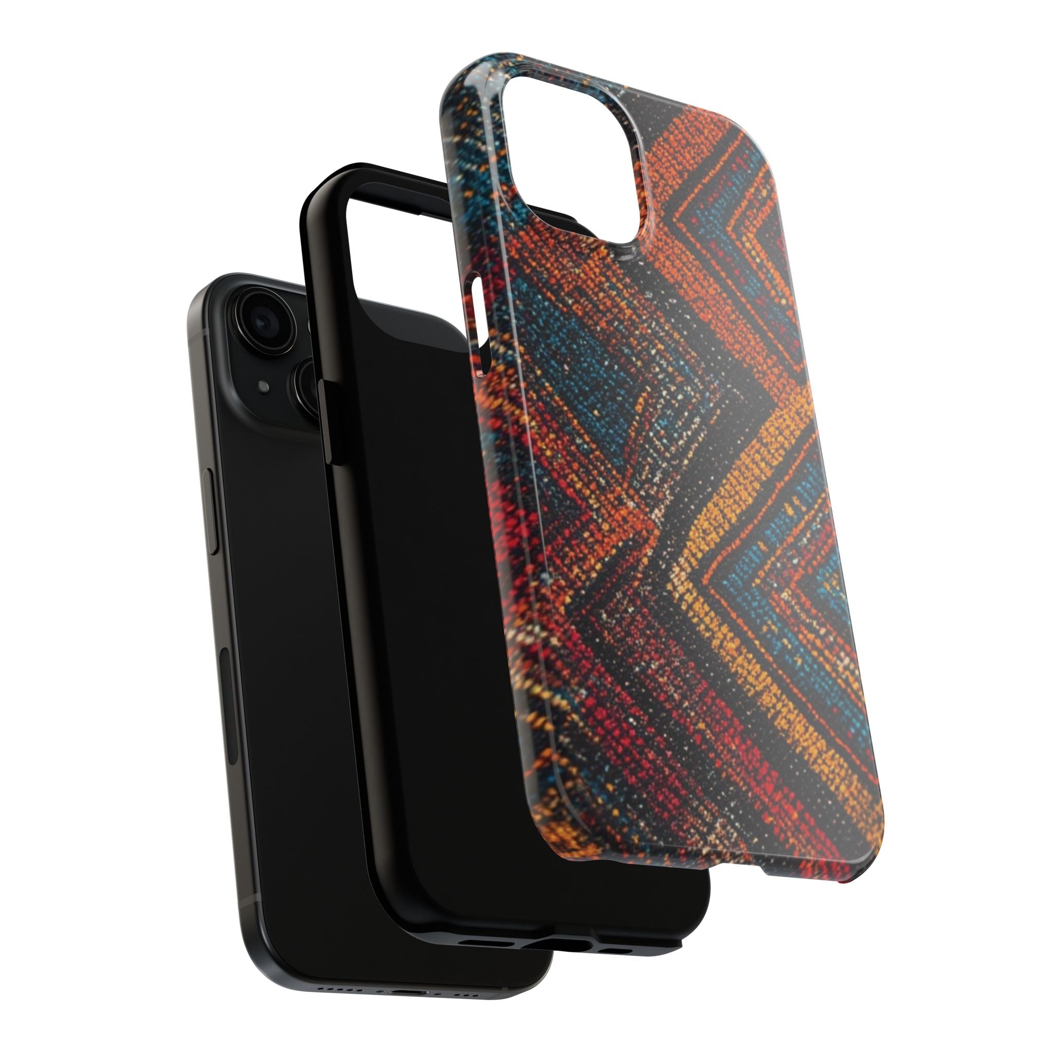 Tough Phone Case — Boho Geometric Rug Pattern, Protective iPhone Cover