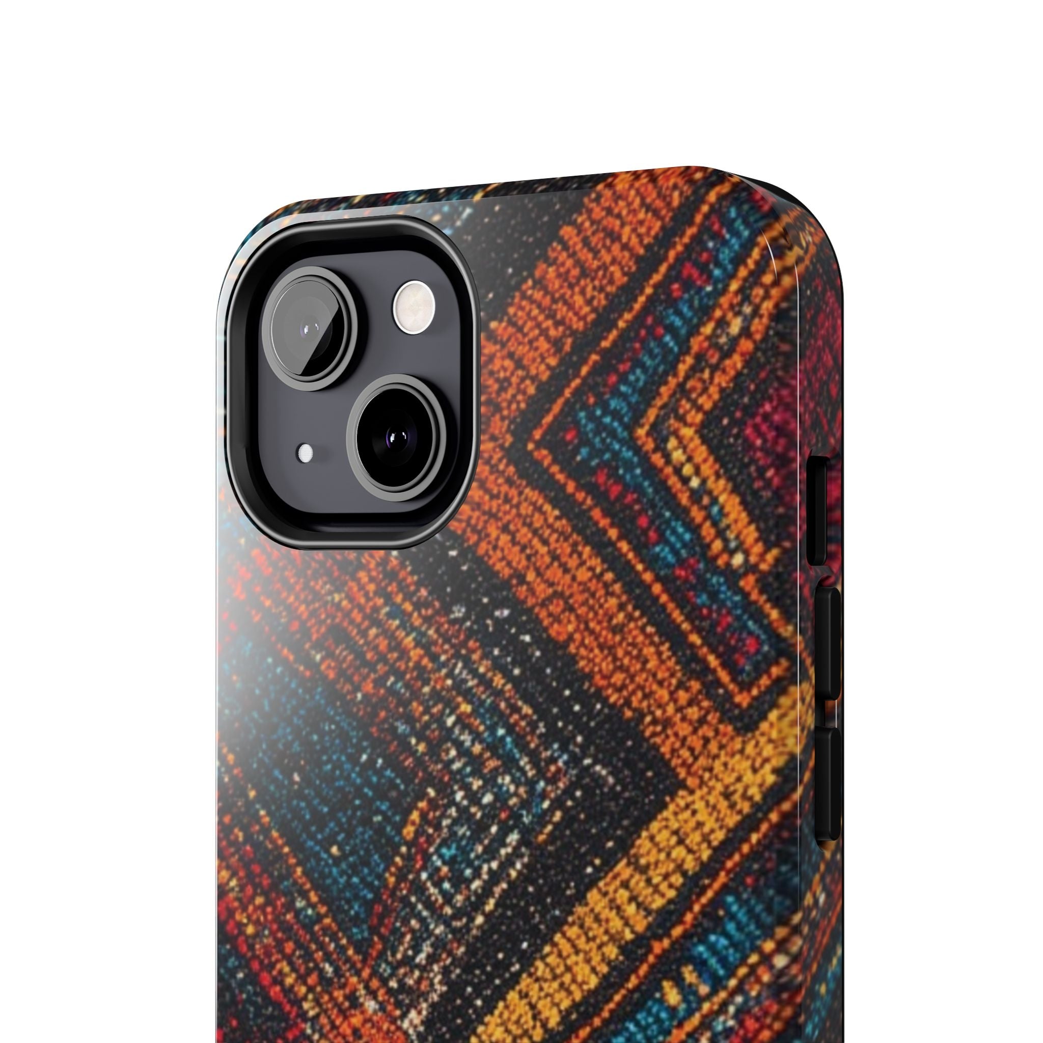 Tough Phone Case — Boho Geometric Rug Pattern, Protective iPhone Cover