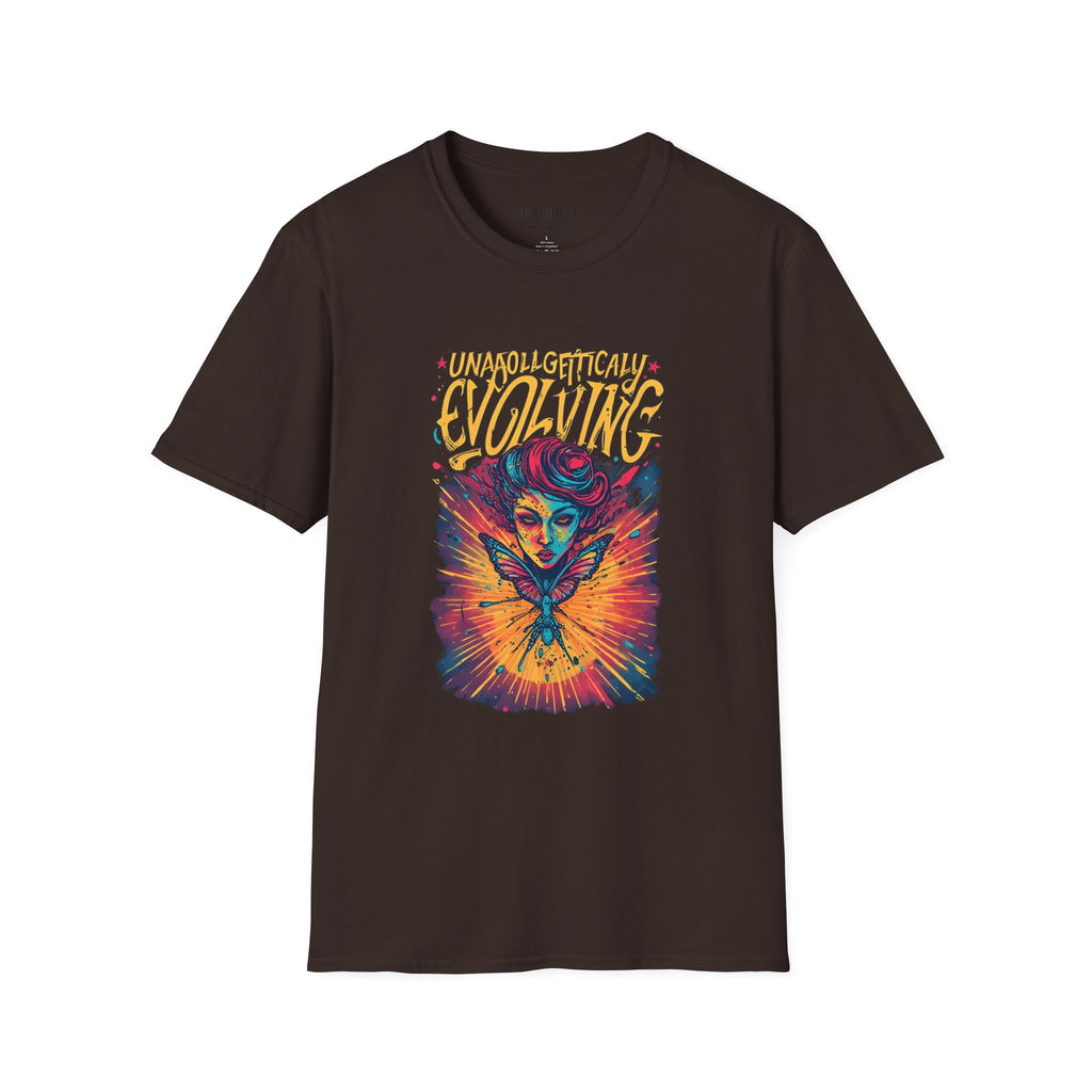 Evolving Butterfly Graphic T-Shirt — "Unapologetically Evolving" Vibrant Psychedelic Tee