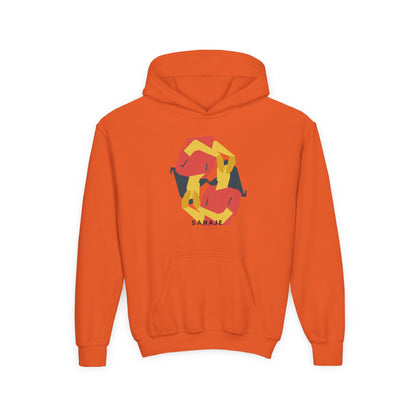 Youth Hoodie with Geometric Squirrel Art – 'Squirrel' Colorful Kids Pullover