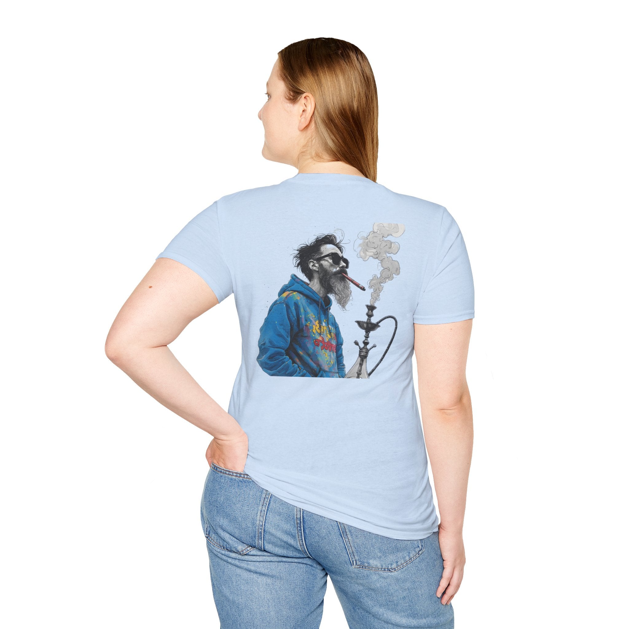 Hookah Beard Graphic T-Shirt — Chill Vape Lounge Vibe