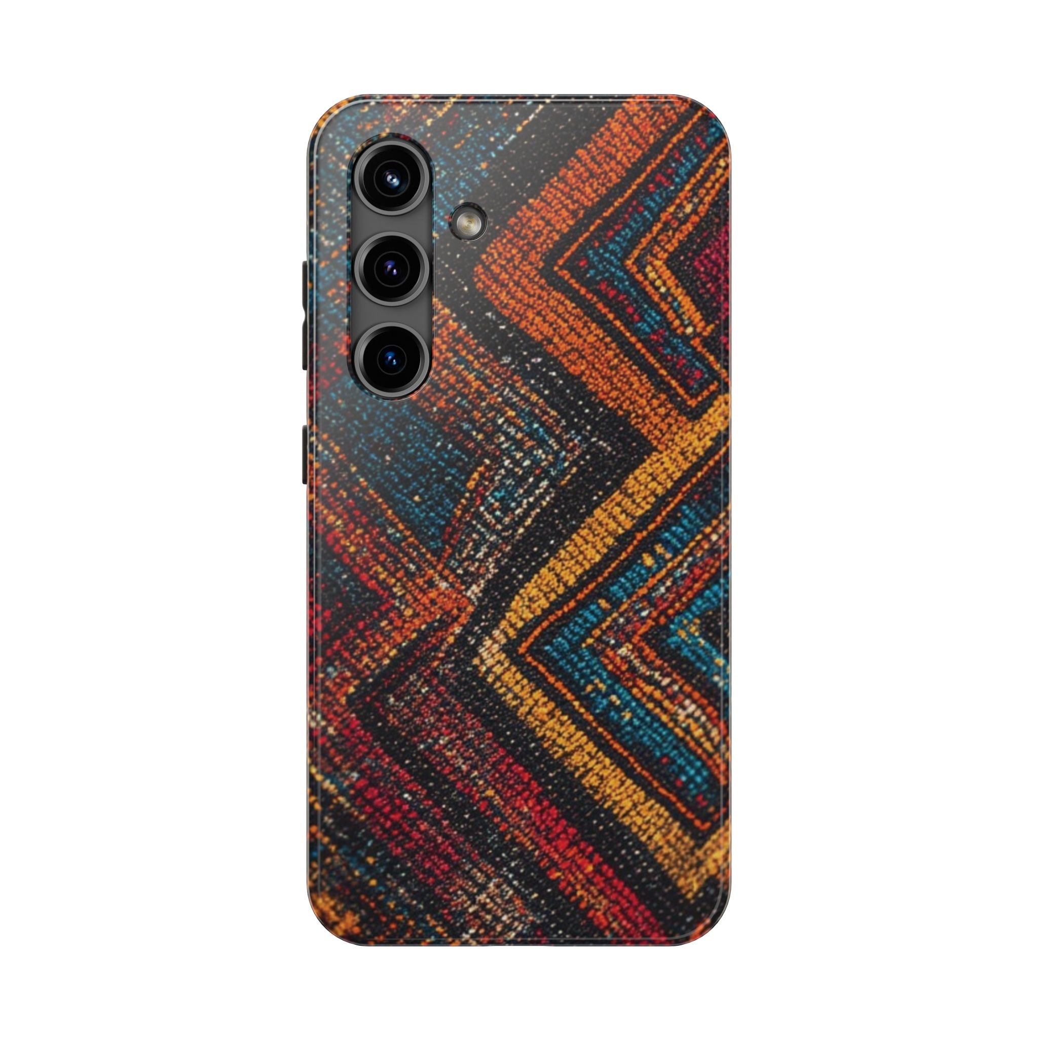 Tough Phone Case — Boho Geometric Rug Pattern, Protective iPhone Cover