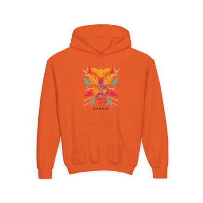 Youth Hoodie — Colorful Sahaja Floral Serpent Design