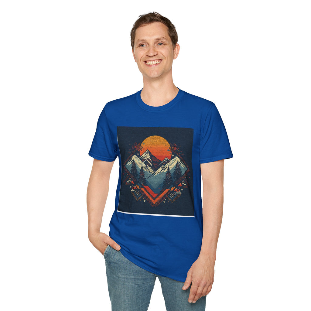 Retro Mountain Sunset T-Shirt