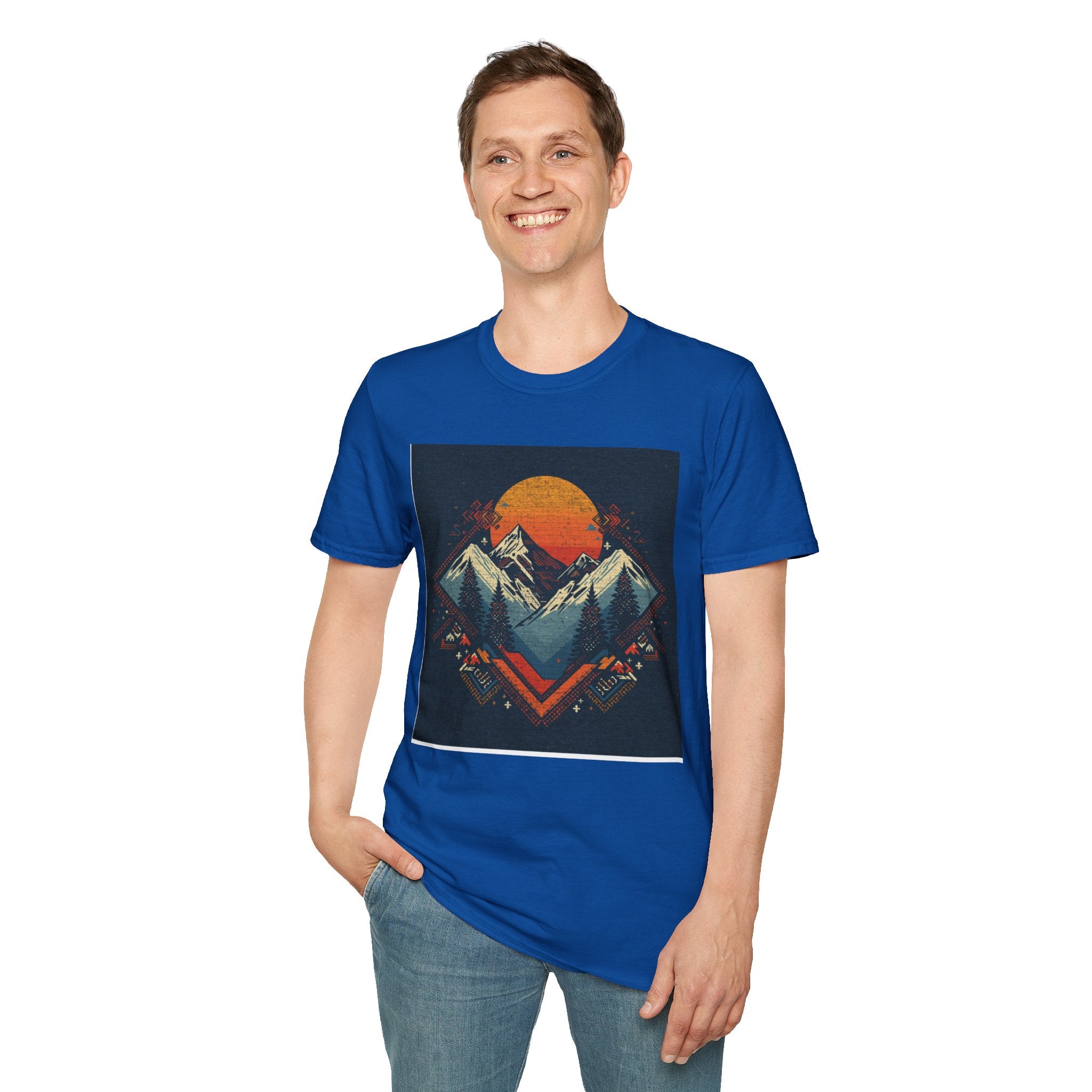 Retro Mountain Sunset T-Shirt