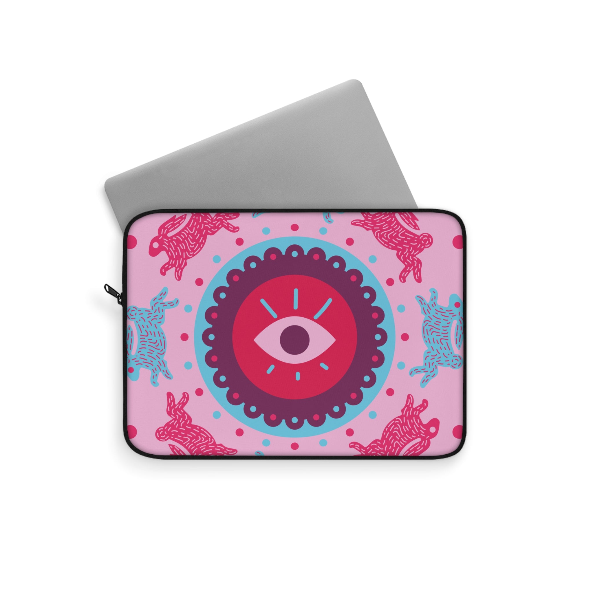Bohemian Laptop Sleeve with Eye and Rabbit Design, Colorful Tech Accessory, Stylish Gift for Students, Vibrant Workstation Decor, [...]