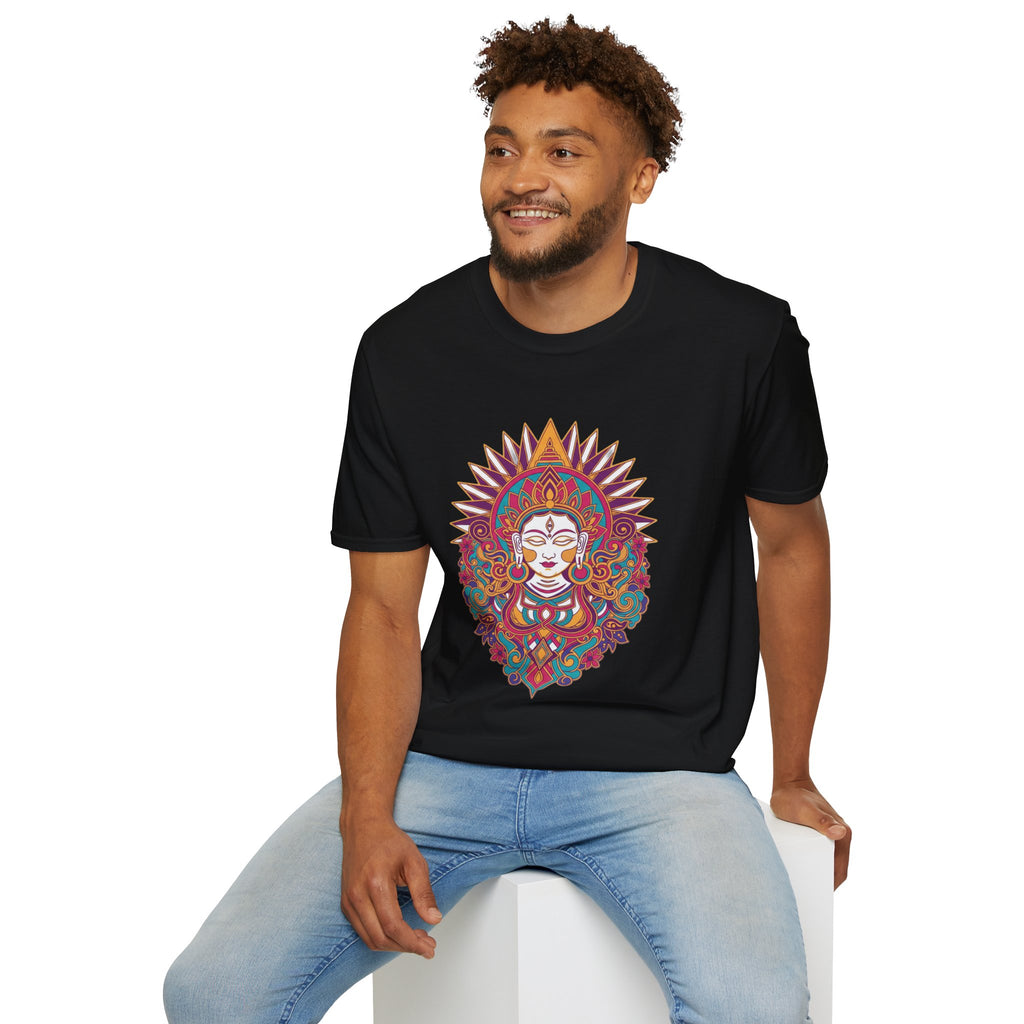 Mandala Goddess T-Shirt — Colorful Floral Spiritual Tee