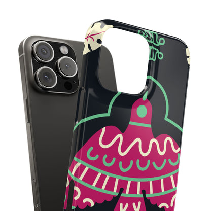 Colorful Bird Slim Phone Case, Bohemian Style Phone Cover, Gift for Nature Lovers, Unique Bird Design, Trendy Mobile Accessory