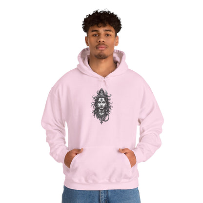 Skull Viking Hoodie — Norse Warrior Graphic Hooded Sweatshirt