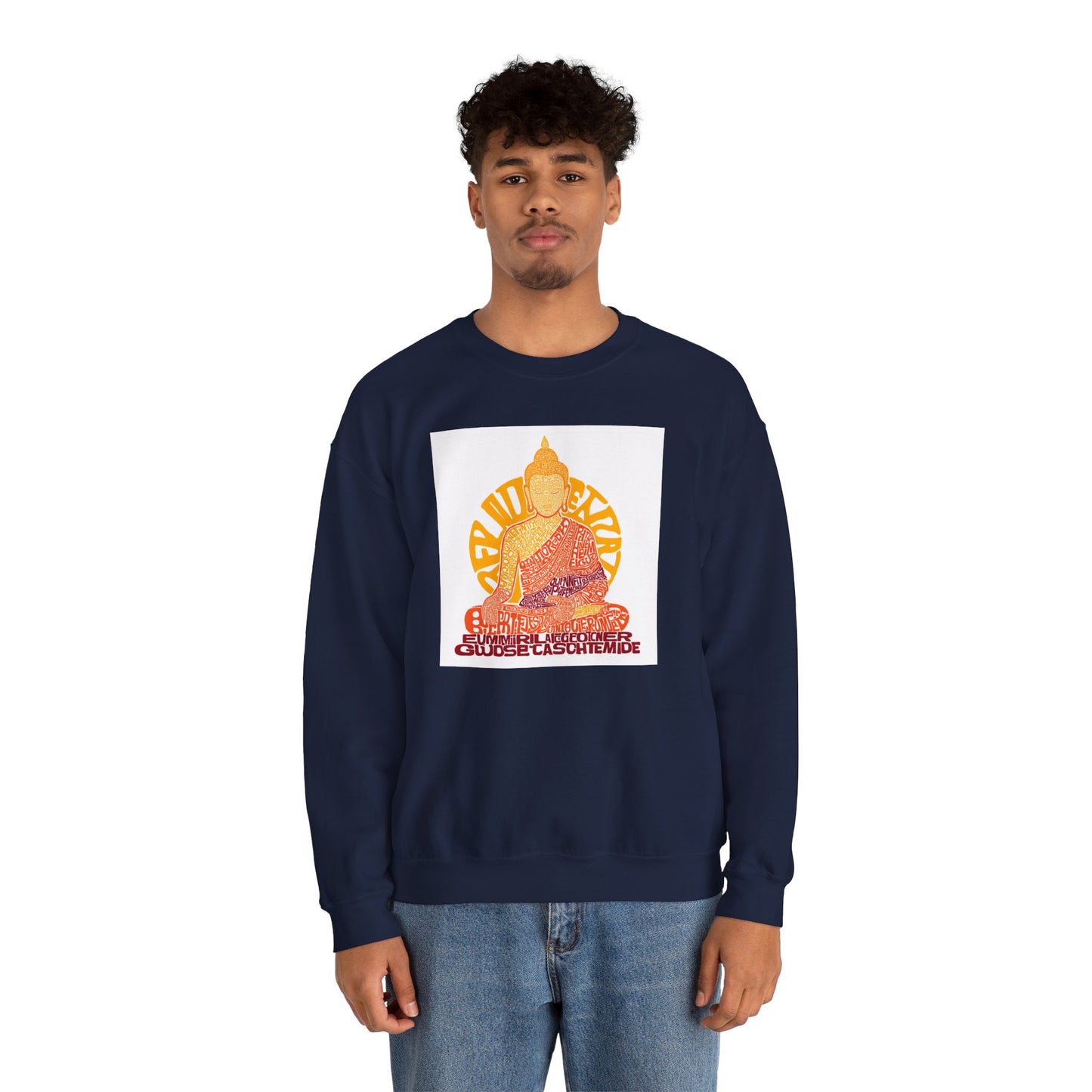 Buddha Graphic Sweatshirt — "Choose Compassion" Meditation Crewneck