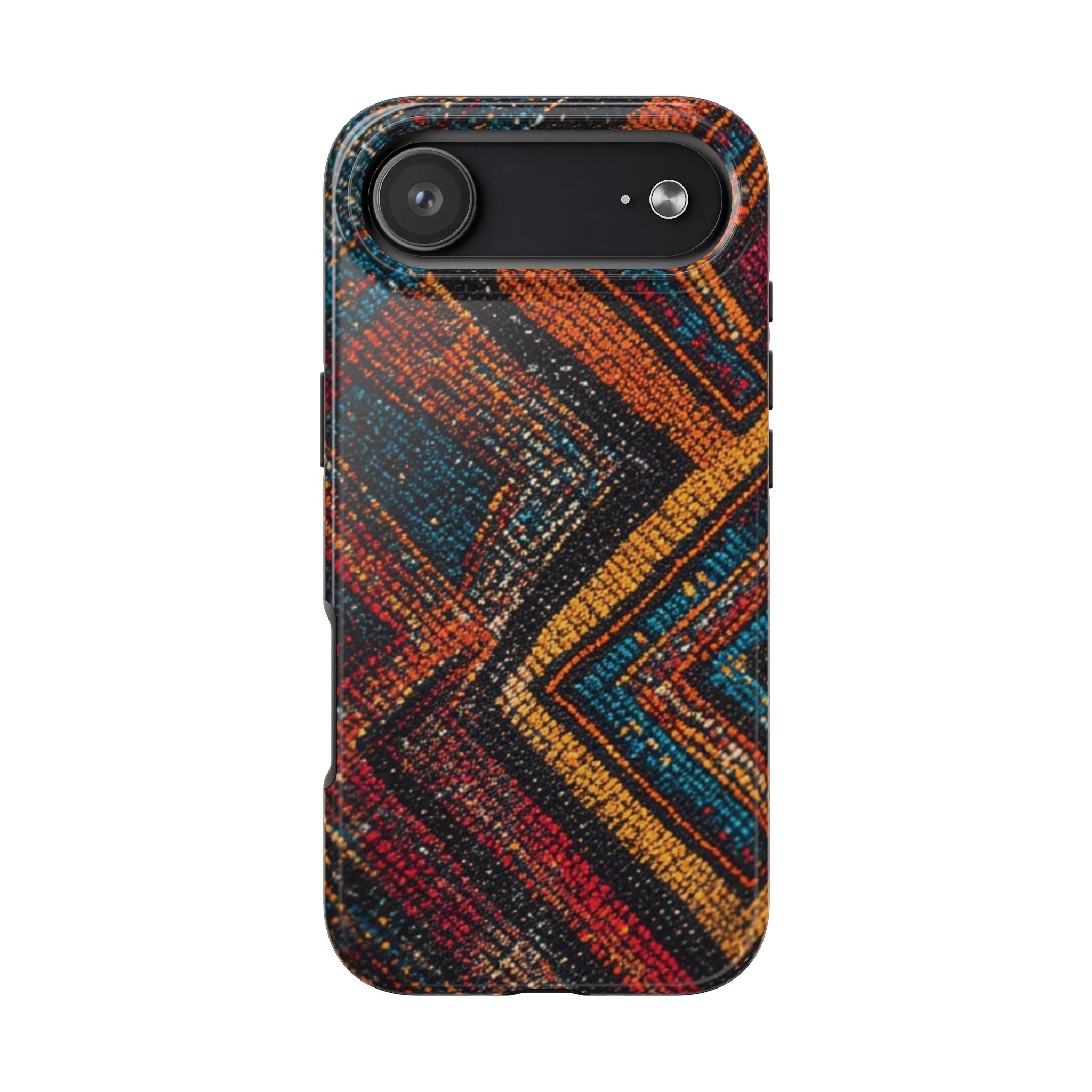 Tough Phone Case — Boho Geometric Rug Pattern, Protective iPhone Cover