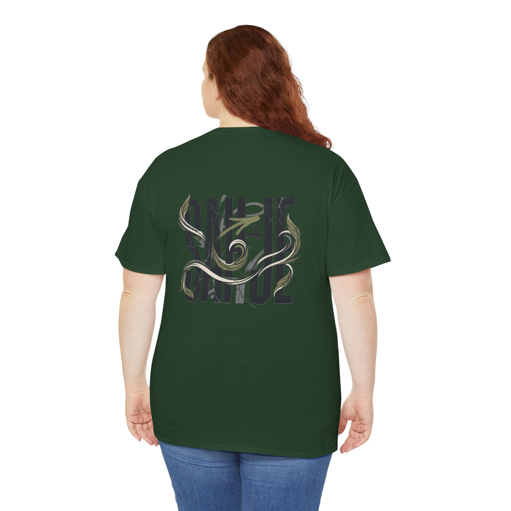 Graphic Tee — 'Savage' Typography with Snake Accent
