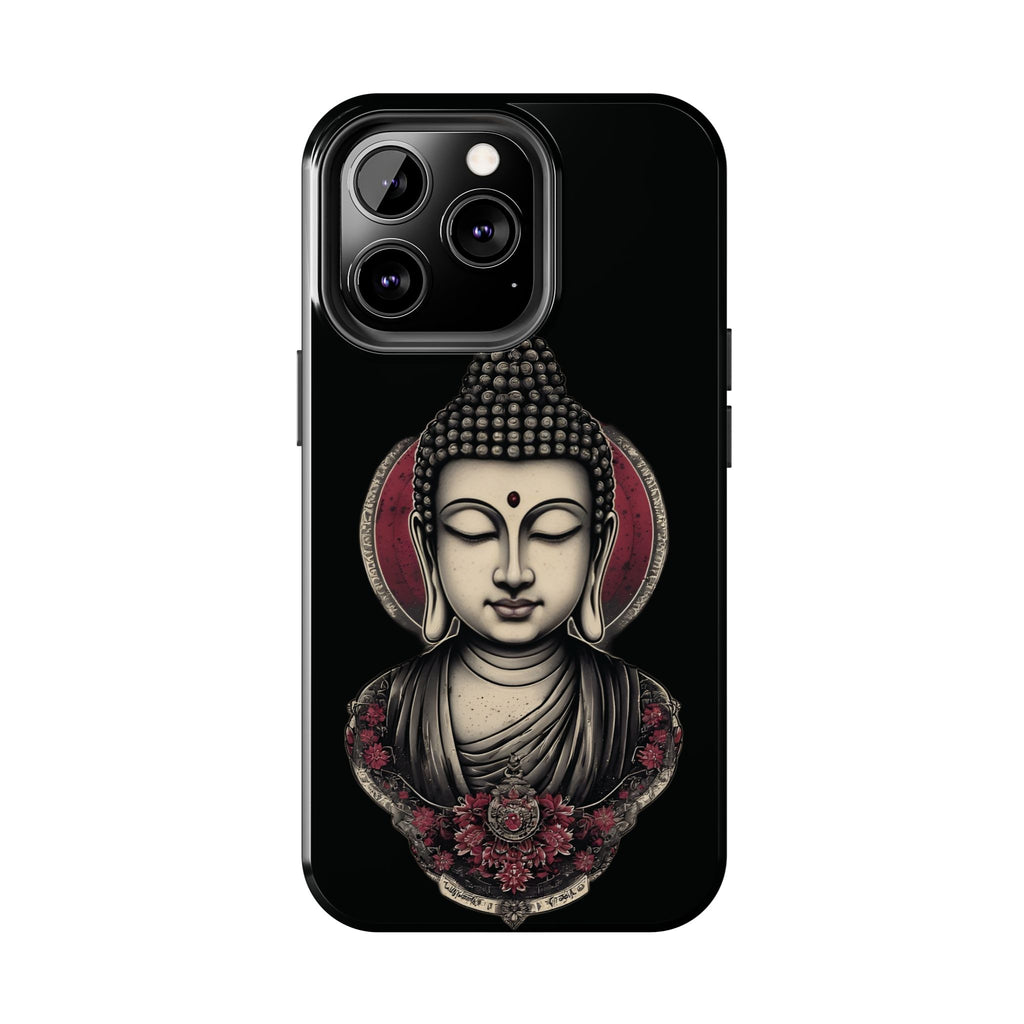 Buddha Floral Tough Phone Case — Protective Spiritual Phone Cover