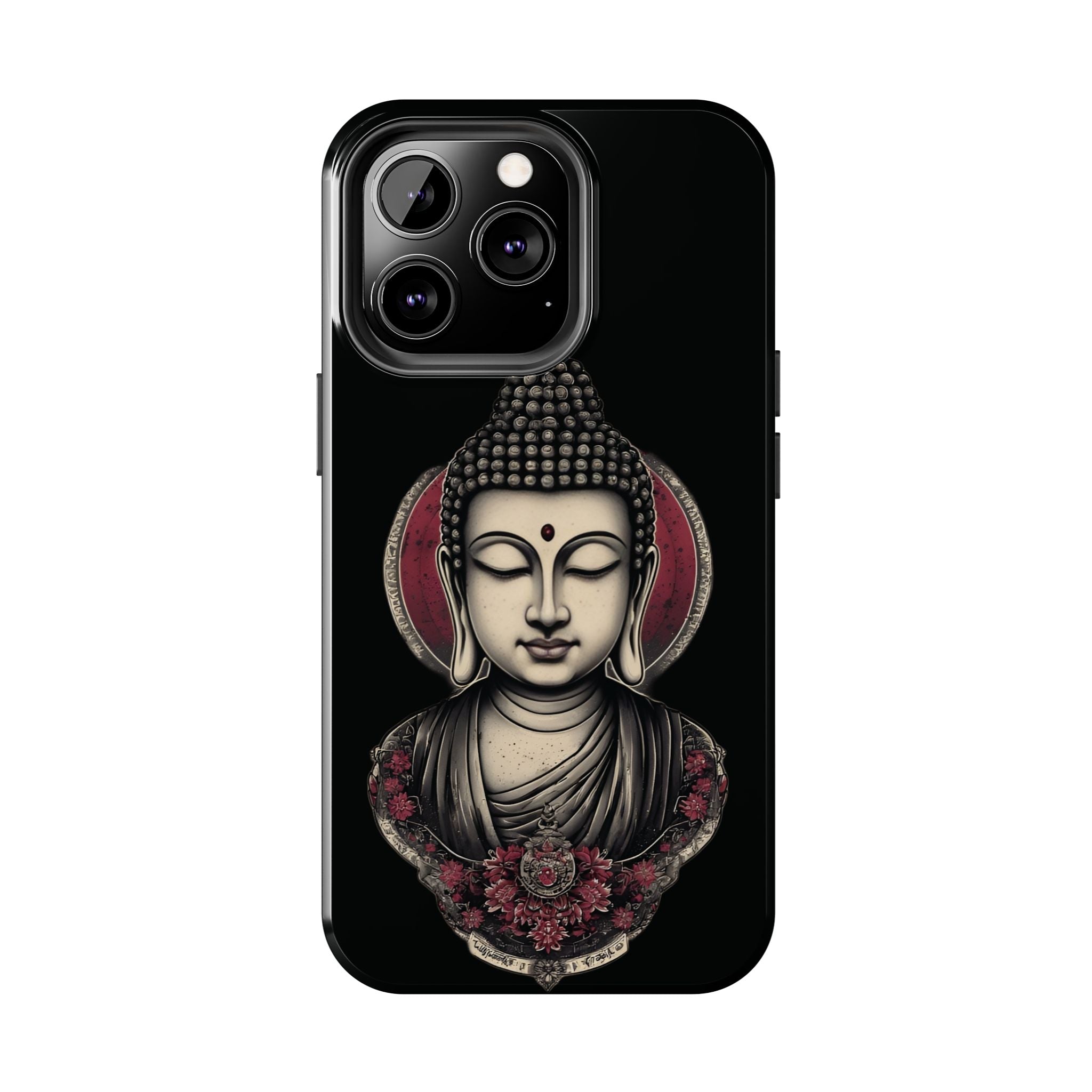 Buddha Floral Tough Phone Case — Protective Spiritual Phone Cover