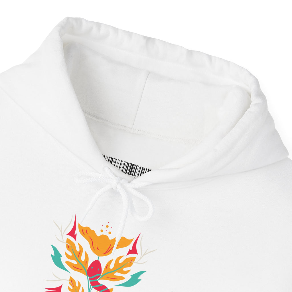 Floral Snake Hoodie — Colorful Serpent & Bloom Graphic Sweatshirt