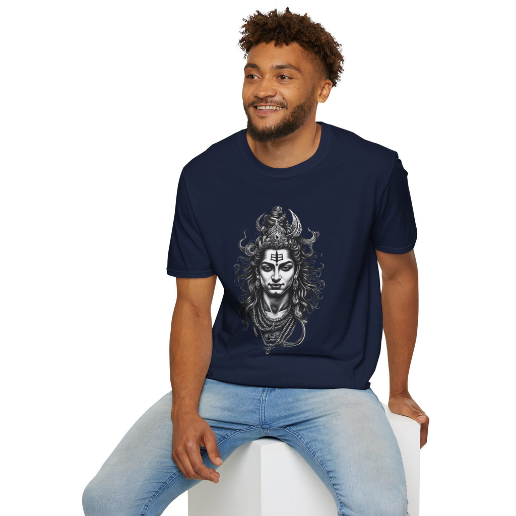 Shiva Portrait T-Shirt – Detailed Hindu Deity Graphic Tee